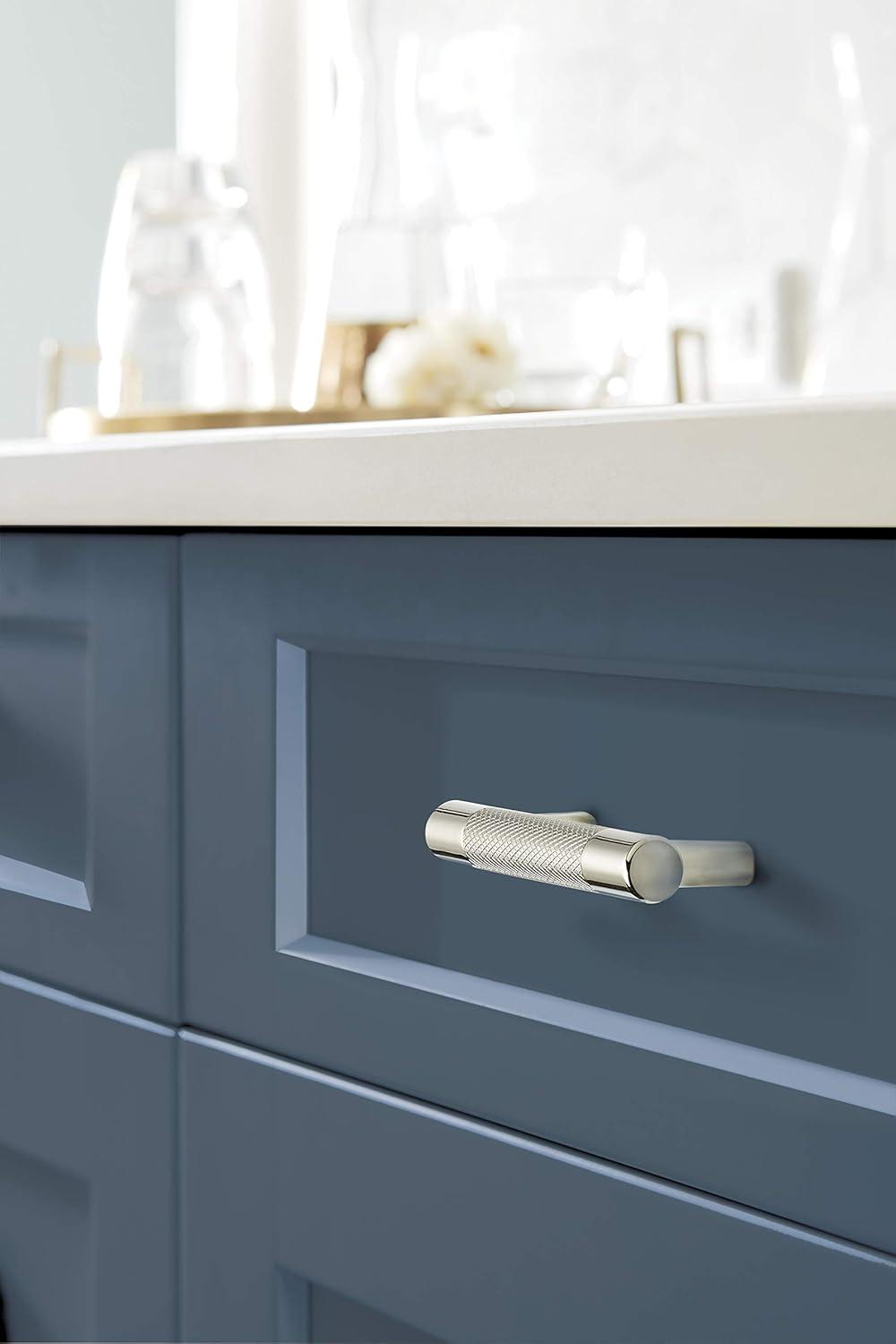 imageAmerock Kitchen Cabinet Pull Golden Champagne 6516 in 160 mm CentertoCenter Bronx 1 Pack Furniture Hardware Cabinet Handle Bathroom Drawer PullPolished NickelStainless Steel