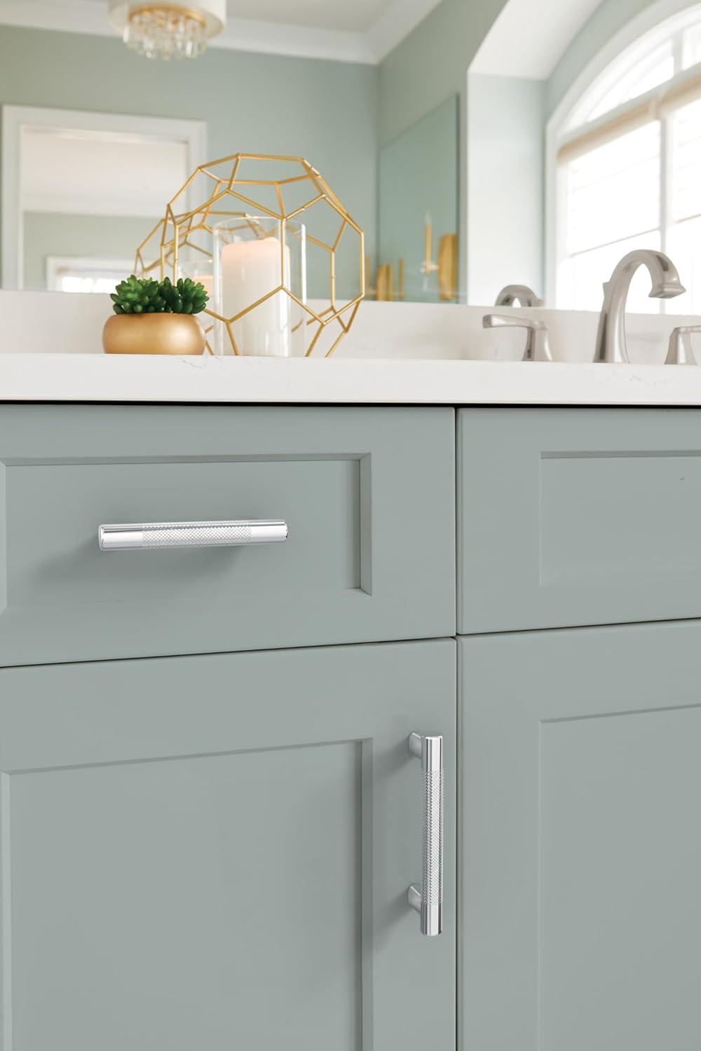 imageAmerock Kitchen Cabinet Pull Golden Champagne 6516 in 160 mm CentertoCenter Bronx 1 Pack Furniture Hardware Cabinet Handle Bathroom Drawer PullPolished Chrome