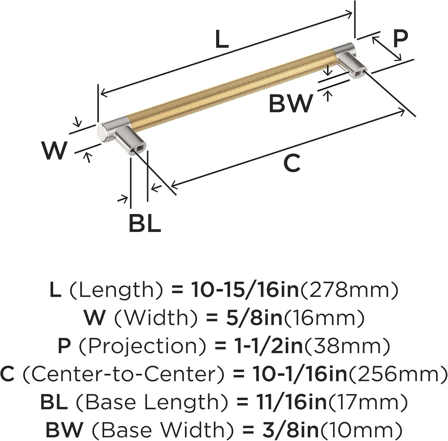 imageAmerock Kitchen Cabinet Pull Golden Champagne 6516 in 160 mm CentertoCenter Bronx 1 Pack Furniture Hardware Cabinet Handle Bathroom Drawer PullPolished NickelChampagne Bronze