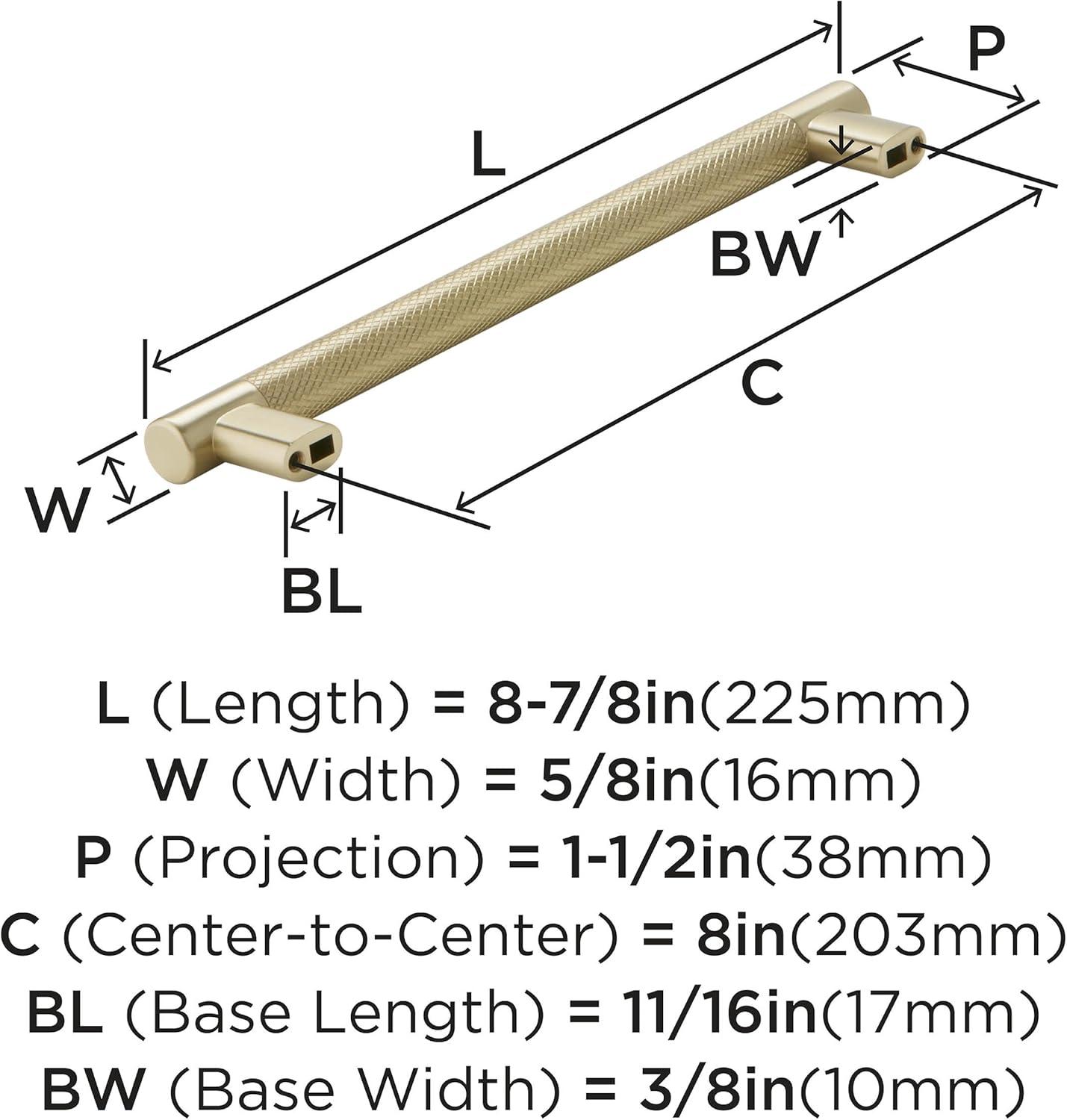 imageAmerock Kitchen Cabinet Pull Golden Champagne 6516 in 160 mm CentertoCenter Bronx 1 Pack Furniture Hardware Cabinet Handle Bathroom Drawer PullGolden Champagne