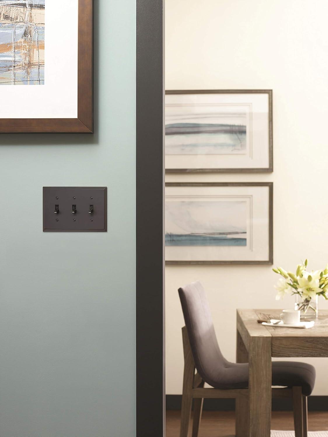 imageAmerock Wall Plate Black Bronze 1 Toggle Switch Plate Cover Mulholland 1 Pack Light Switch CoverBlack Bronze