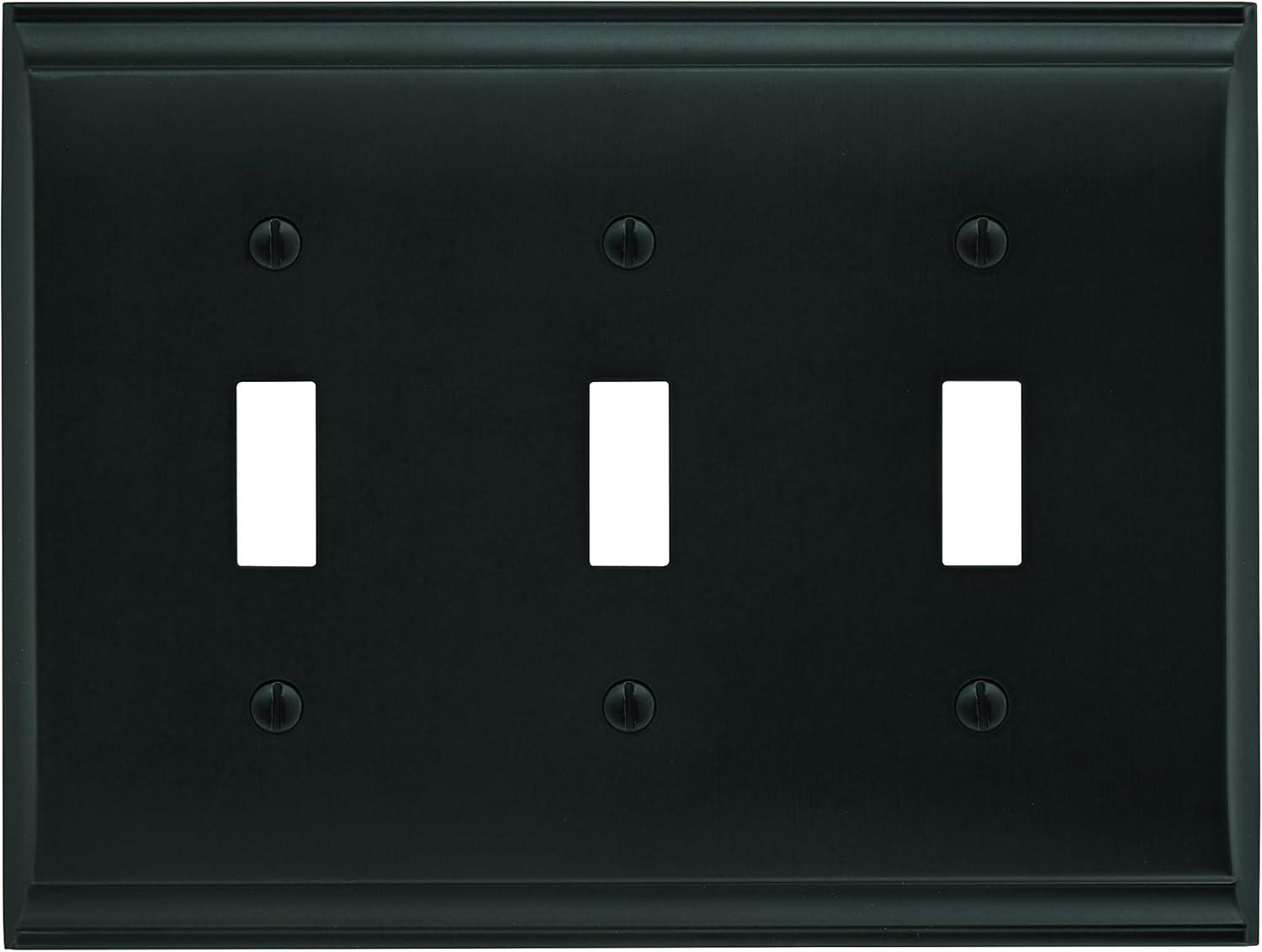imageAmerock Wall Plate Black Bronze 1 Toggle Switch Plate Cover Mulholland 1 Pack Light Switch CoverBlack Bronze