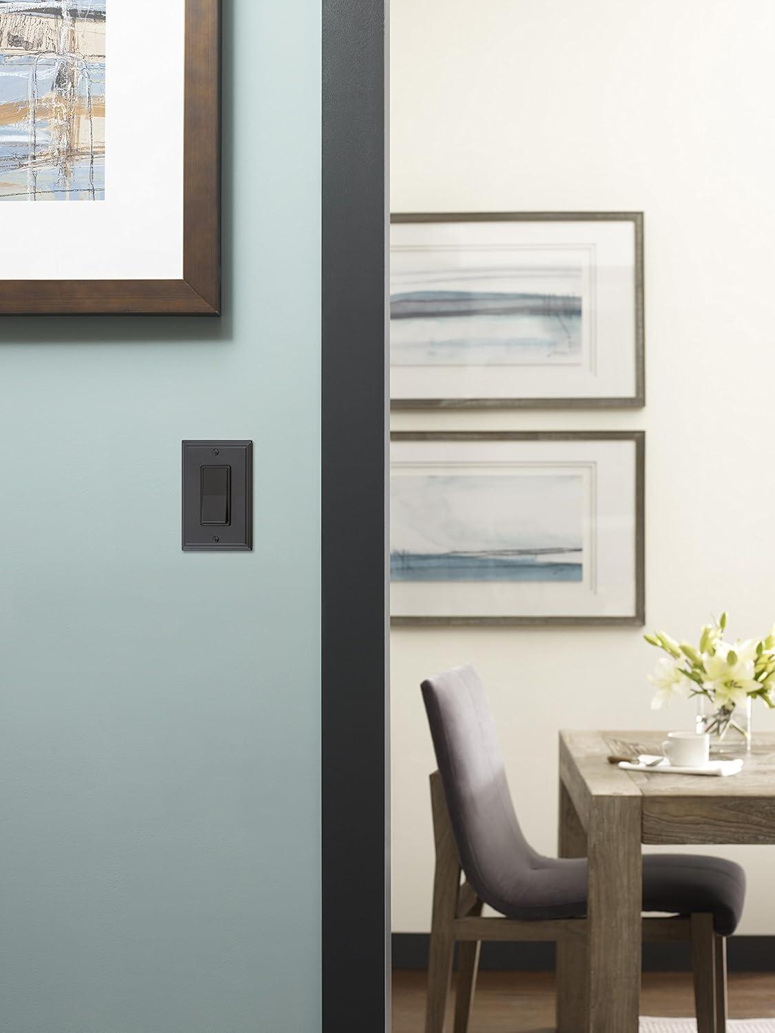 imageAmerock Wall Plate Black Bronze 1 Toggle Switch Plate Cover Mulholland 1 Pack Light Switch CoverBlack Bronze