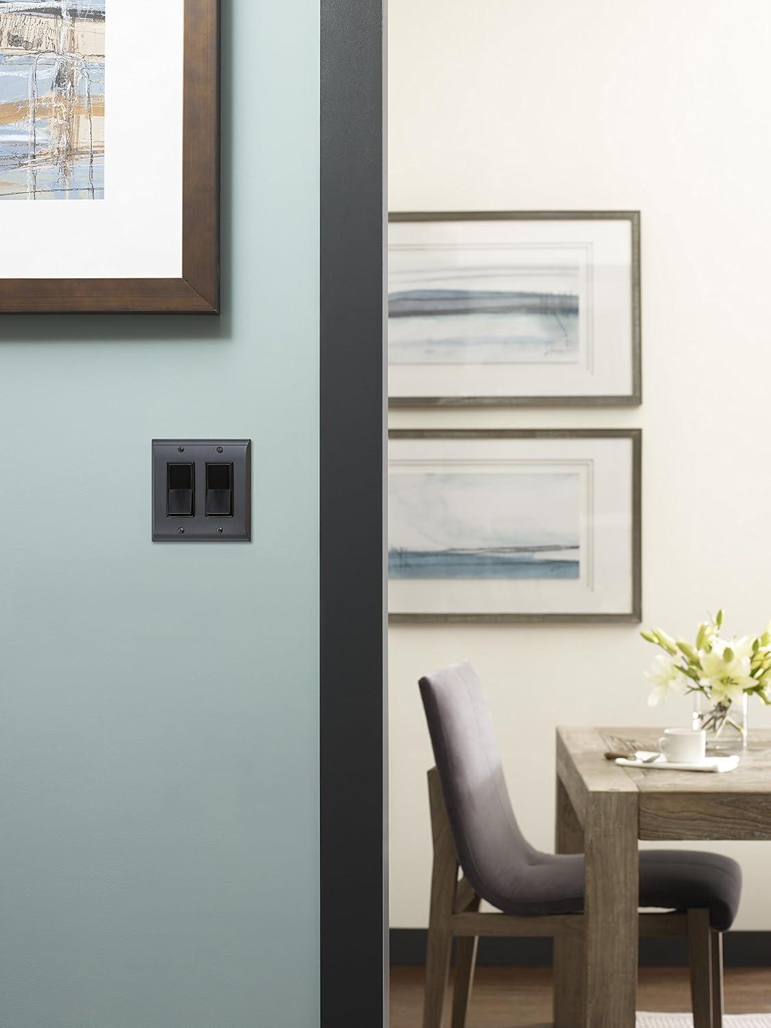imageAmerock Wall Plate Black Bronze 1 Toggle Switch Plate Cover Mulholland 1 Pack Light Switch CoverBlack Bronze