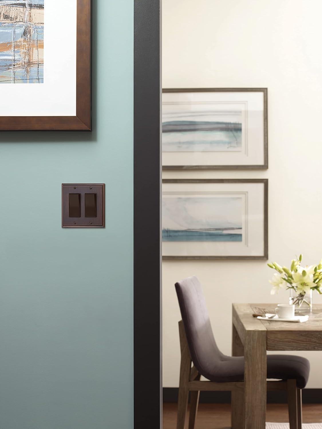 imageAmerock Wall Plate Black Bronze 1 Toggle Switch Plate Cover Mulholland 1 Pack Light Switch CoverOil Rubbed Bronze