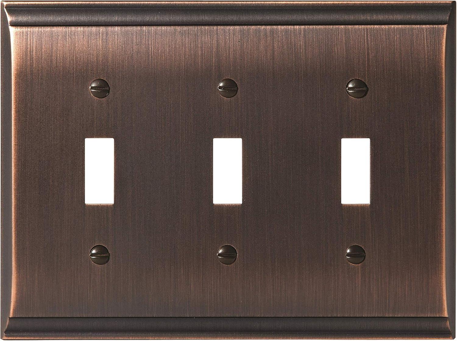 imageAmerock Wall Plate Black Bronze 1 Toggle Switch Plate Cover Mulholland 1 Pack Light Switch CoverOil Rubbed Bronze