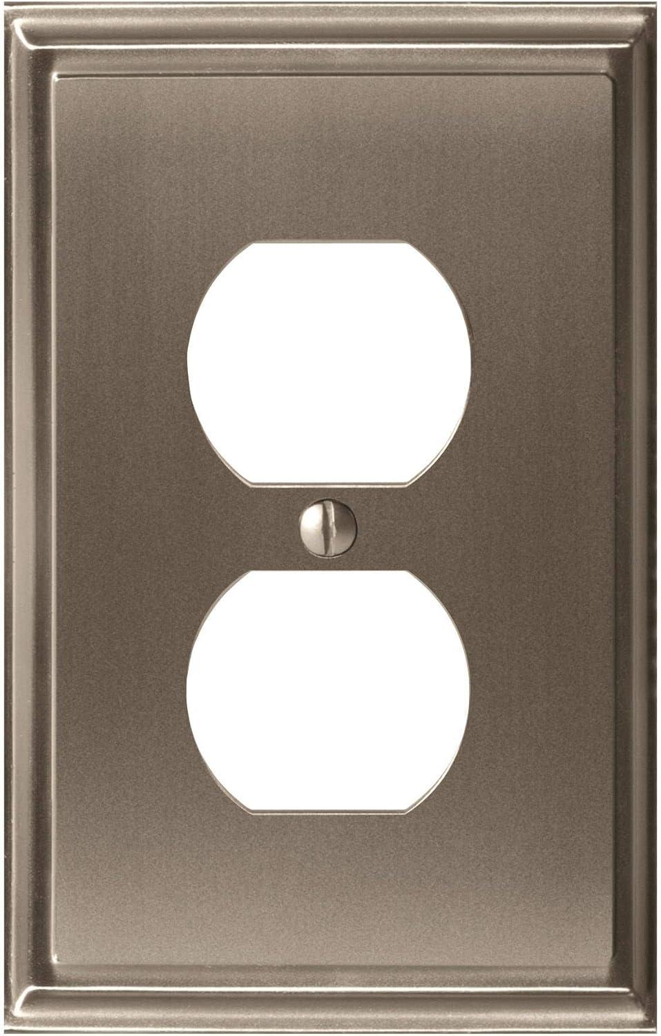 imageAmerock Wall Plate Black Bronze 1 Toggle Switch Plate Cover Mulholland 1 Pack Light Switch CoverSatin Nickel