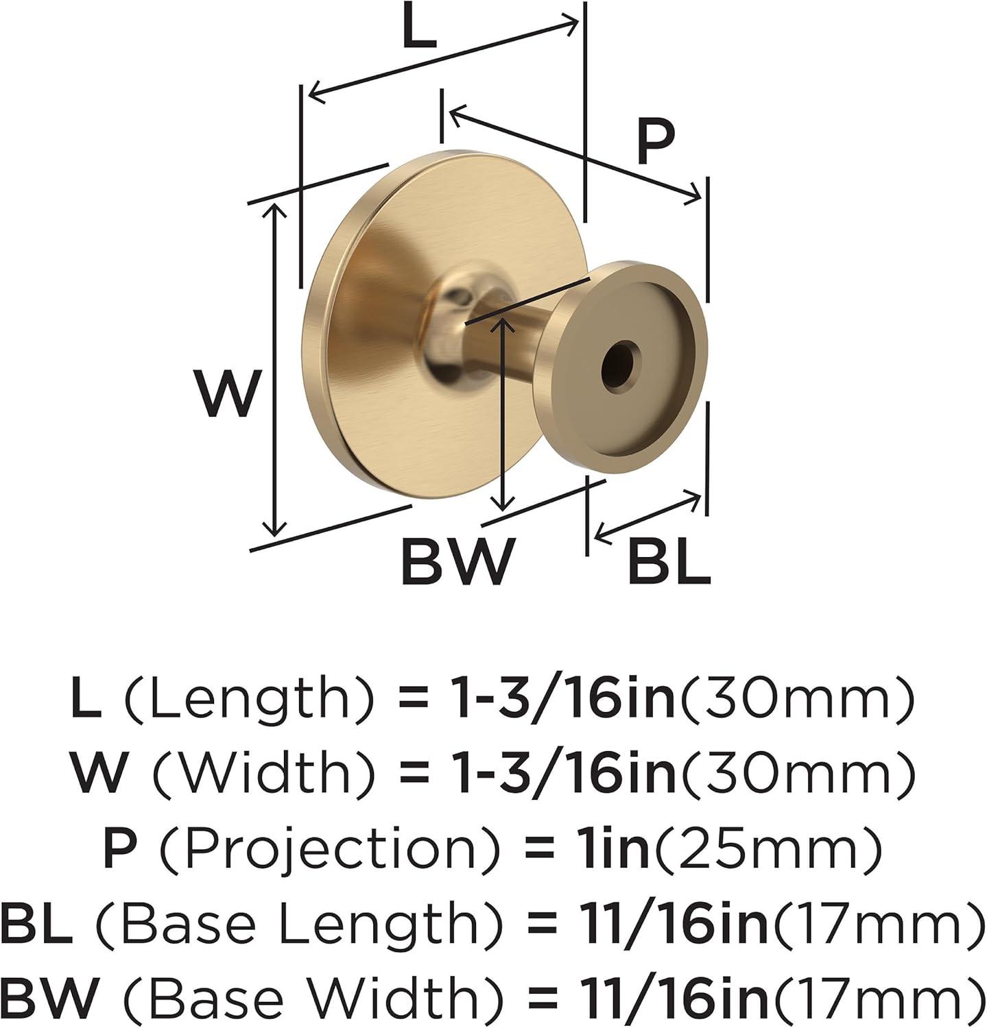 imageAmerock 10BX37025MB Matte Black Cabinet Knob 1316 inch 30mm Diameter 10 Pack Loop Furniture HardwareChampagne Bronze