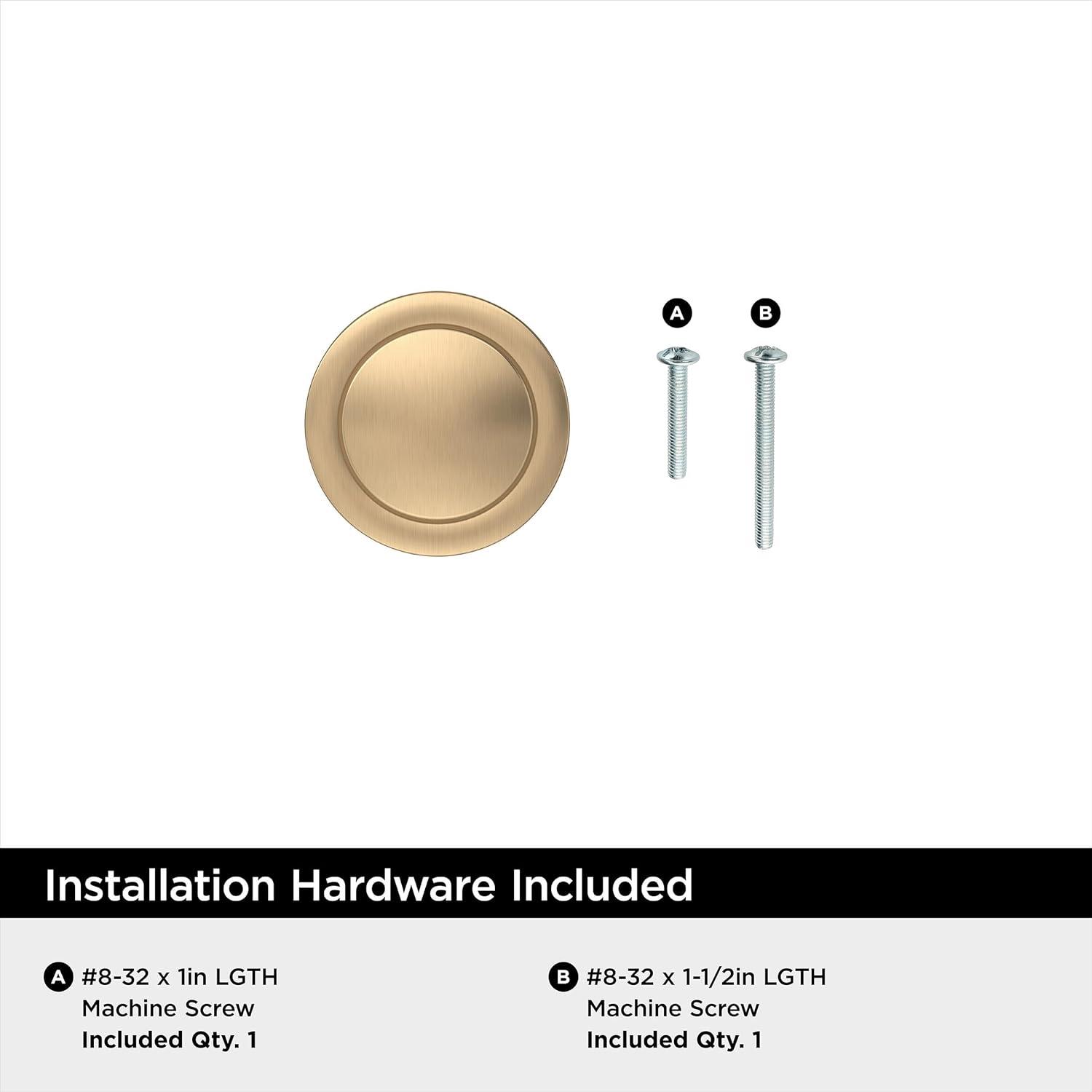 imageAmerock 10BX37025MB Matte Black Cabinet Knob 1316 inch 30mm Diameter 10 Pack Loop Furniture HardwareChampagne Bronze
