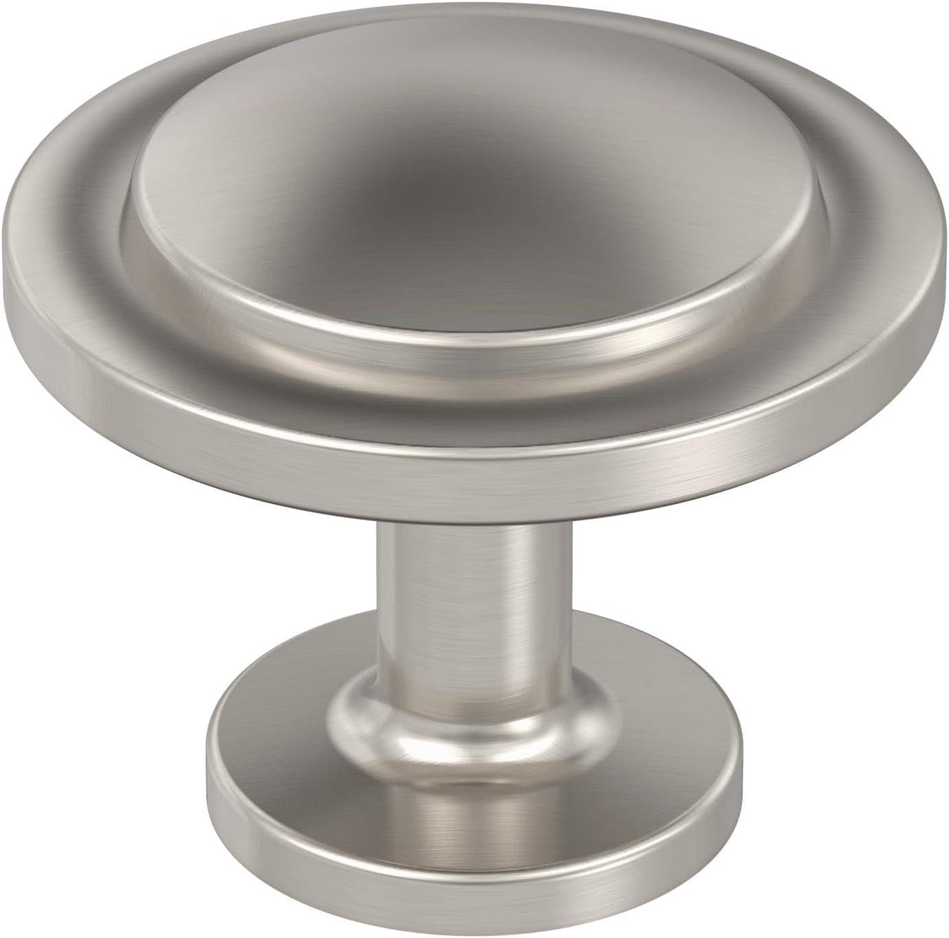 imageAmerock 10BX37025MB Matte Black Cabinet Knob 1316 inch 30mm Diameter 10 Pack Loop Furniture HardwareSatin Nickel