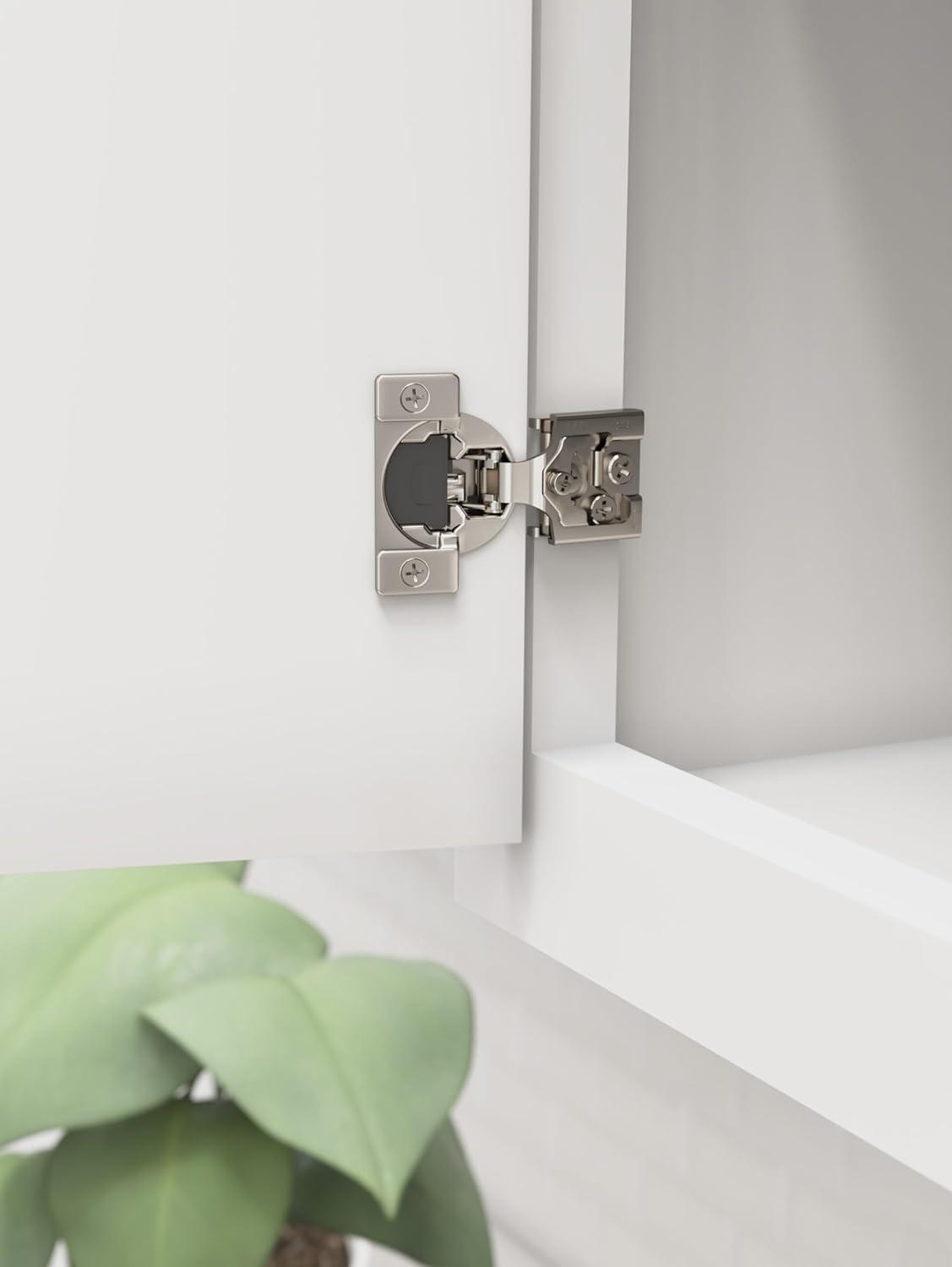 imageAmerock 2 Pack 114 inch Overlay SoftClosing Compact Concealed Hinge for Face Frame Cabinet 105degree Opening Angle with 3Way adjustability12 Inch Overlay