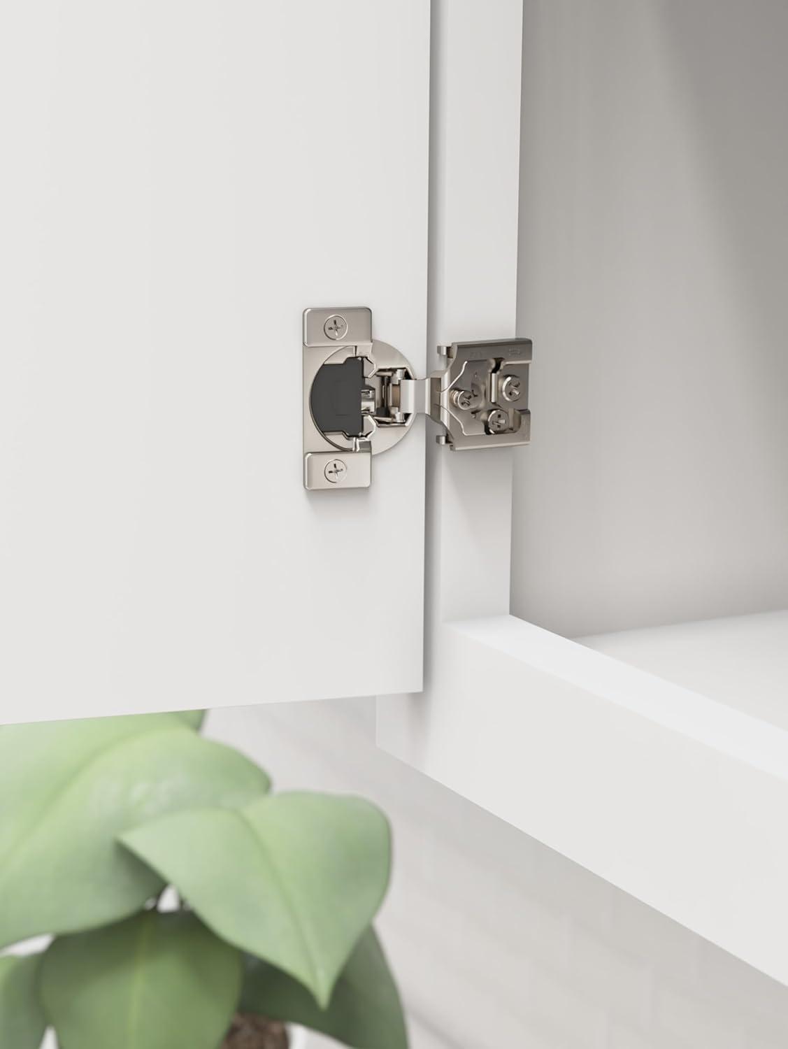 imageAmerock 2 Pack 114 inch Overlay SoftClosing Compact Concealed Hinge for Face Frame Cabinet 105degree Opening Angle with 3Way adjustability34 Inch Overlay