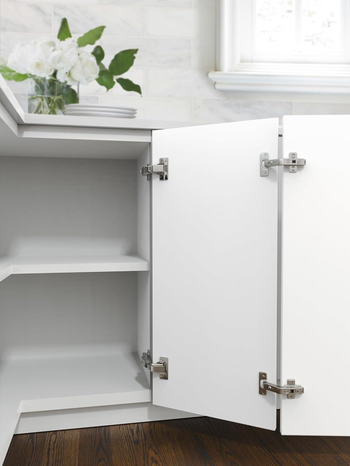 imageAmerock 2 Pack Full Overlay 165 Degree Lazy Susan BiFold Door SelfClosing Concealed Hinge for Frameless Cabinet165 Degree Frameless