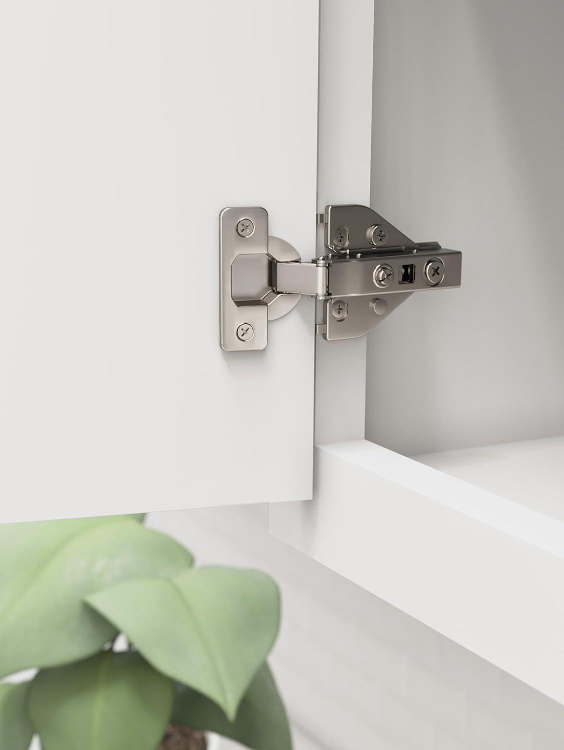 imageAmerock 2 Pack Full Overlay SelfClosing Euro Concealed Hinge for Frameless Cabinet 105degree Opening Angle with 3Way adjustability12 Inch Overlay Face Frame