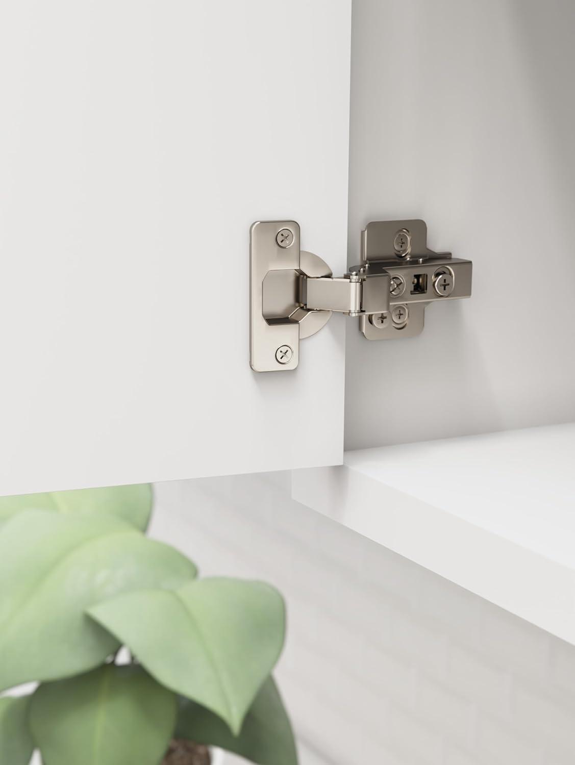 imageAmerock 2 Pack Full Overlay SelfClosing Euro Concealed Hinge for Frameless Cabinet 105degree Opening Angle with 3Way adjustabilityFull Inset Frameless