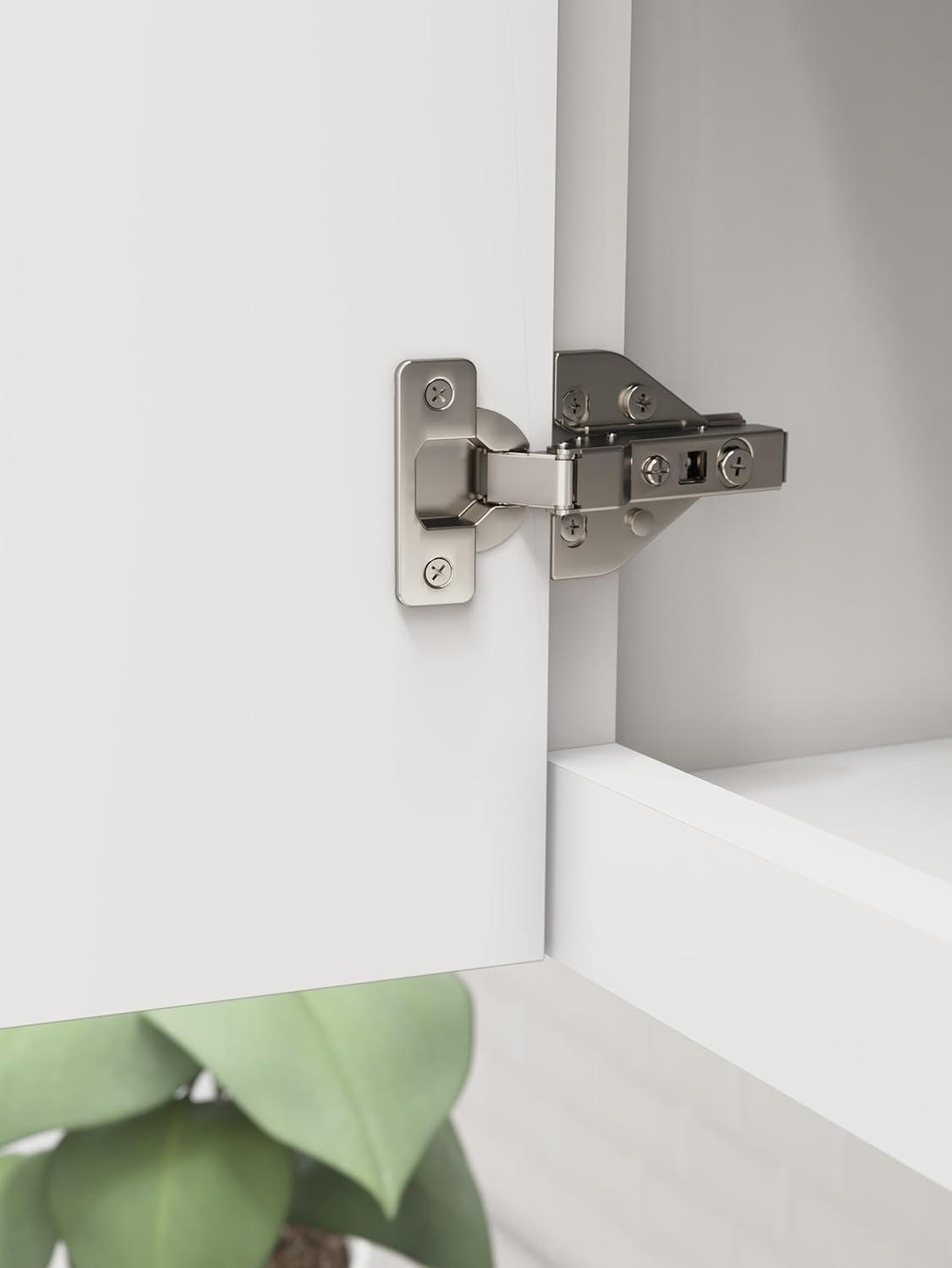 imageAmerock 2 Pack Full Overlay SelfClosing Euro Concealed Hinge for Frameless Cabinet 105degree Opening Angle with 3Way adjustabilityFull Overlay Face Frame