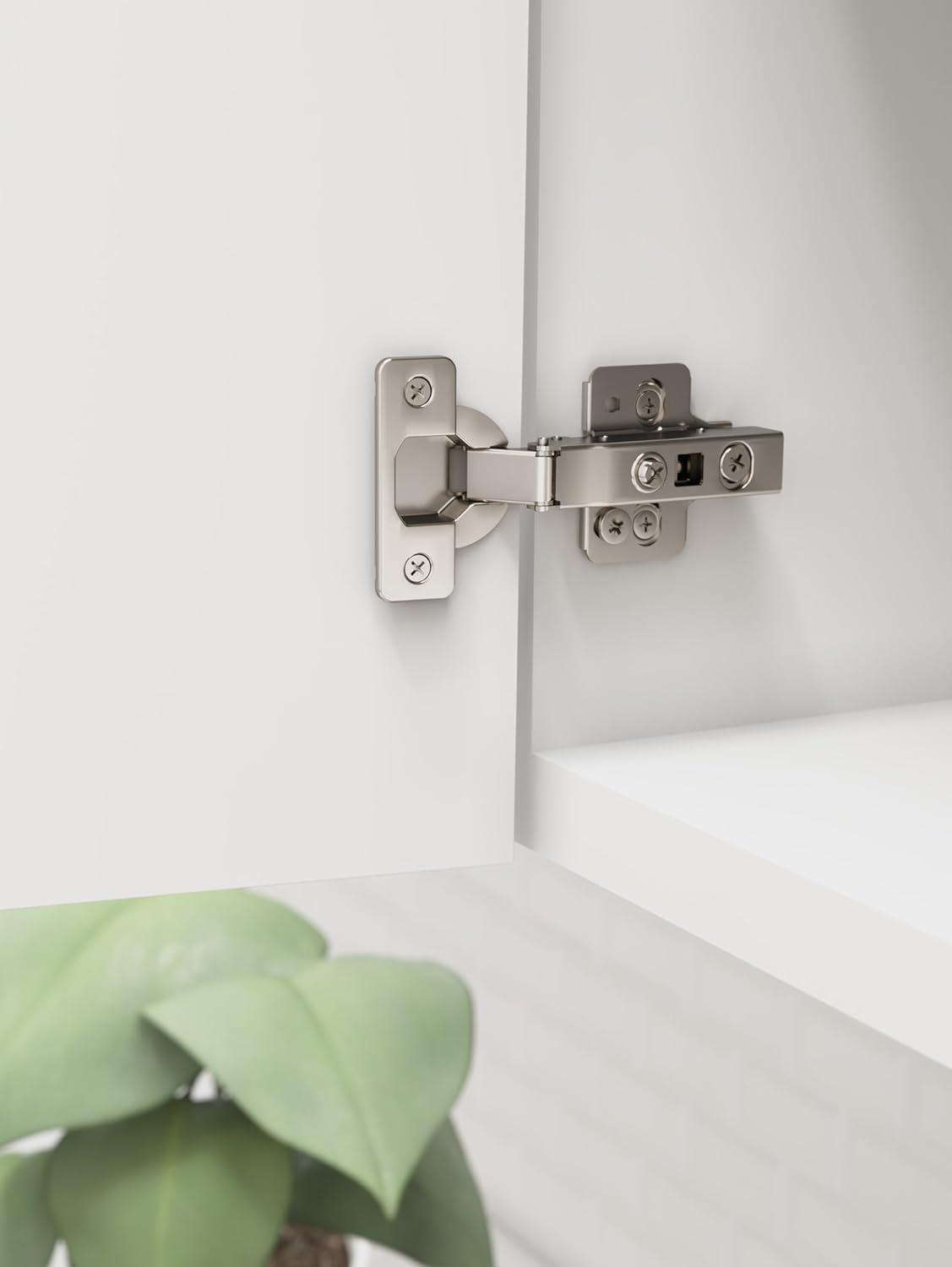 imageAmerock 2 Pack Full Overlay SelfClosing Euro Concealed Hinge for Frameless Cabinet 105degree Opening Angle with 3Way adjustabilityFull Overlay Frameless