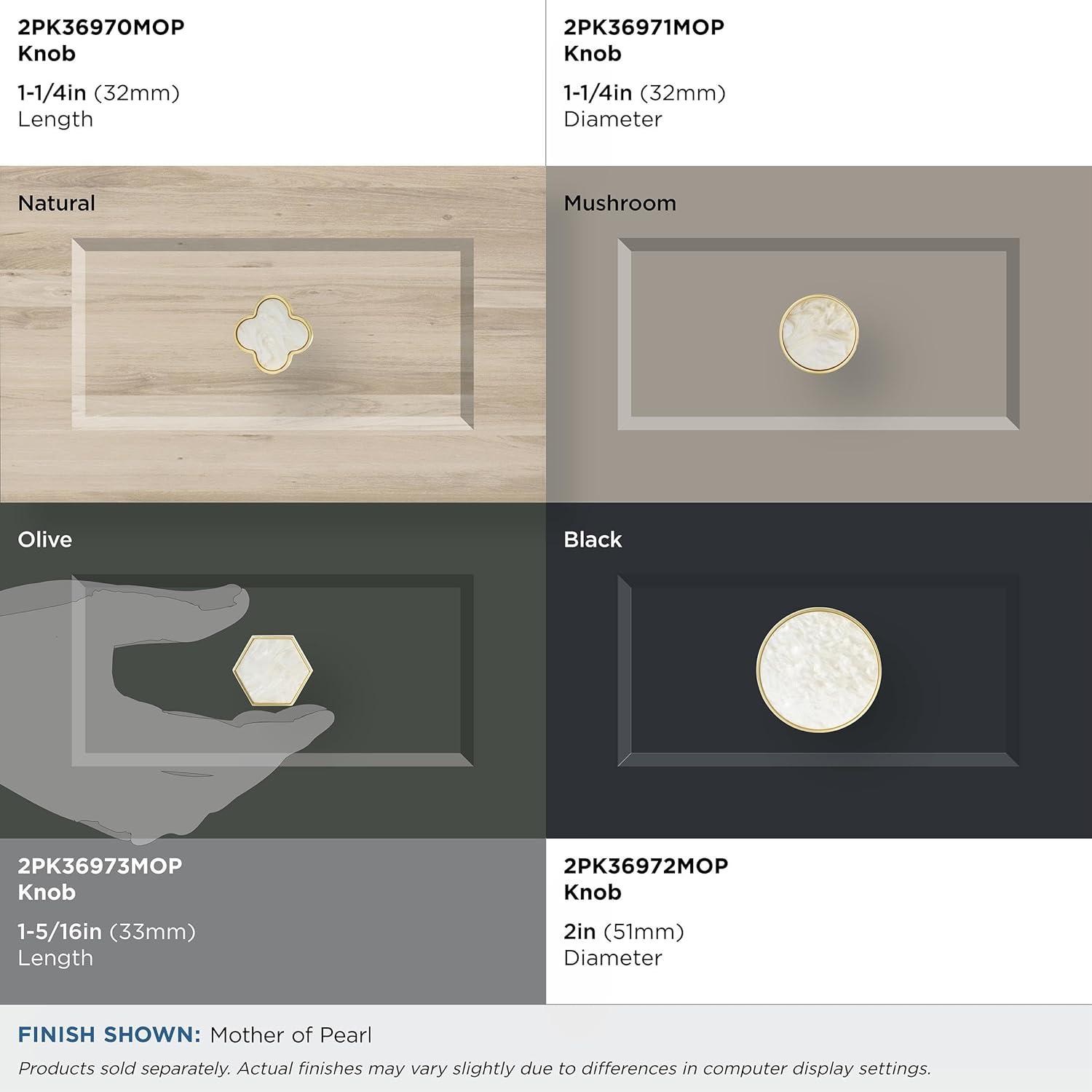 imageAmerock 2PK36971PNK Accents Round Cabinet Knob Furniture Knob GoldPink Decorative Drawer PullGoldMother of Pearl