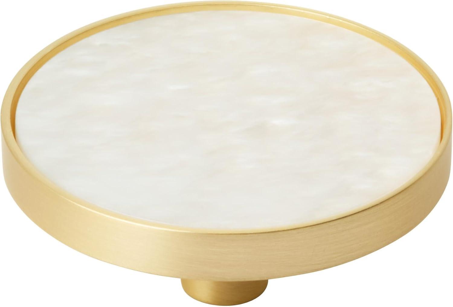 imageAmerock 2PK36971PNK Accents Round Cabinet Knob Furniture Knob GoldPink Decorative Drawer PullGoldMother of Pearl