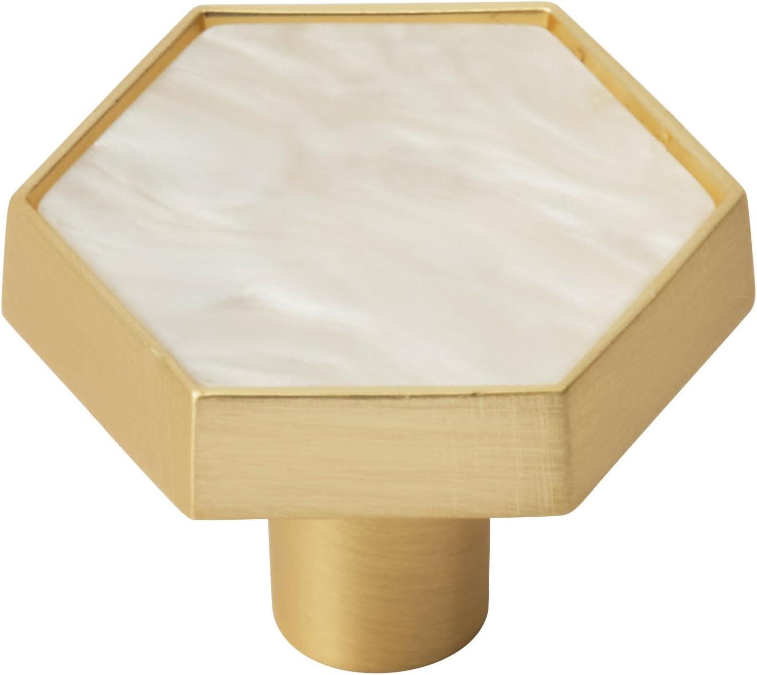 imageAmerock 2PK36971PNK Accents Round Cabinet Knob Furniture Knob GoldPink Decorative Drawer PullGoldMother of Pearl