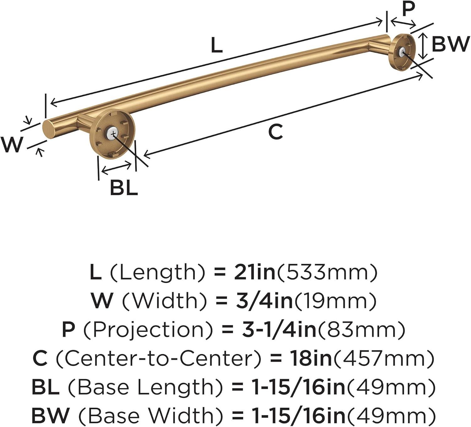 imageAmerock BH26546MB Matte Black Towel Bar 9 in 229 mm Towel Rack Arrondi Bathroom Towel Holder Bathroom Hardware Bath AccessoriesChampagne Bronze