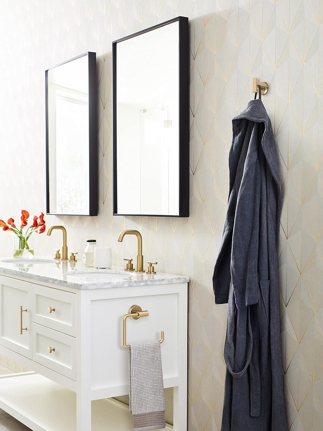 imageAmerock BH26546MB Matte Black Towel Bar 9 in 229 mm Towel Rack Arrondi Bathroom Towel Holder Bathroom Hardware Bath AccessoriesChampagne Bronze