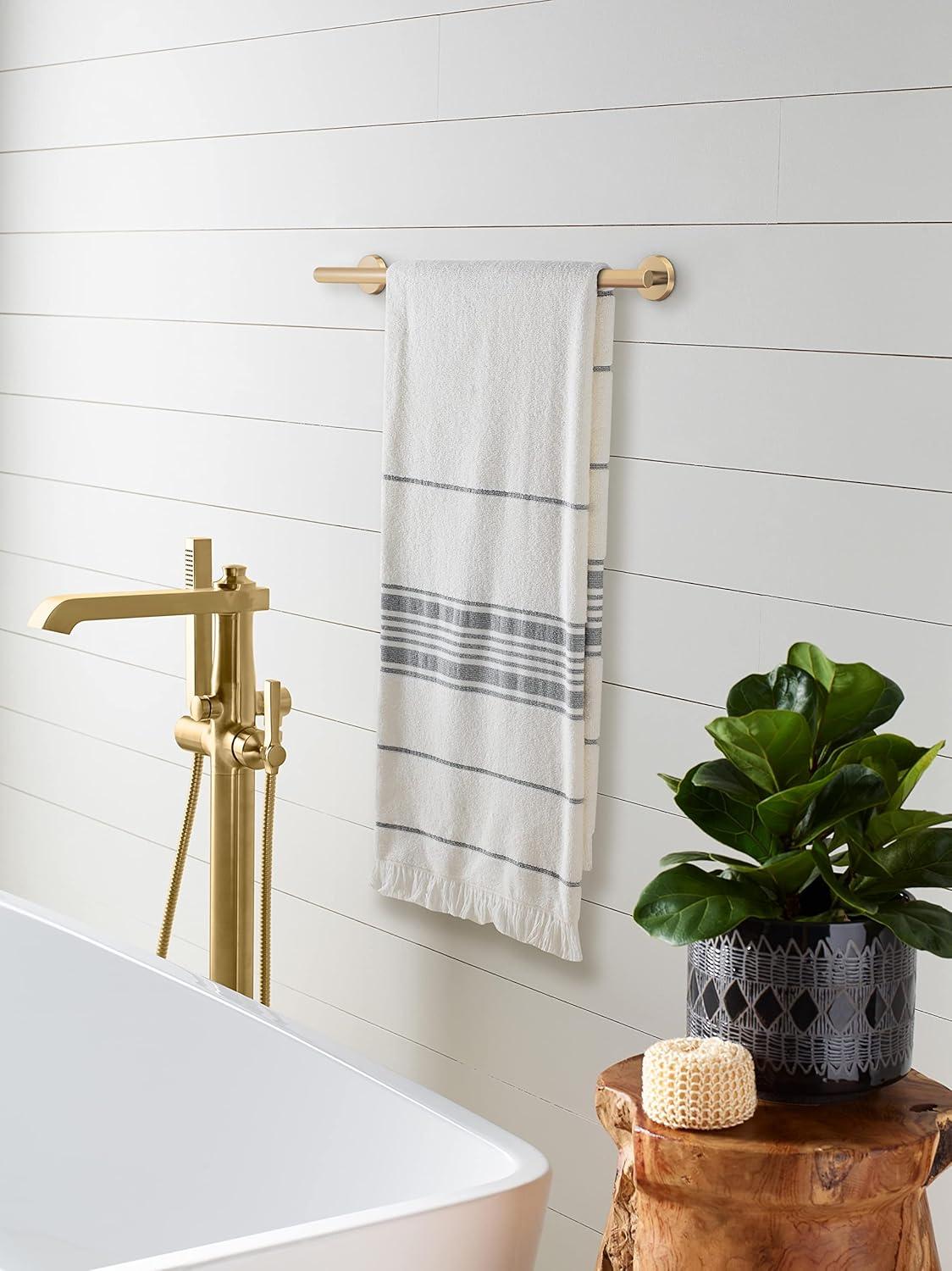 imageAmerock BH26546MB Matte Black Towel Bar 9 in 229 mm Towel Rack Arrondi Bathroom Towel Holder Bathroom Hardware Bath AccessoriesChampagne Bronze