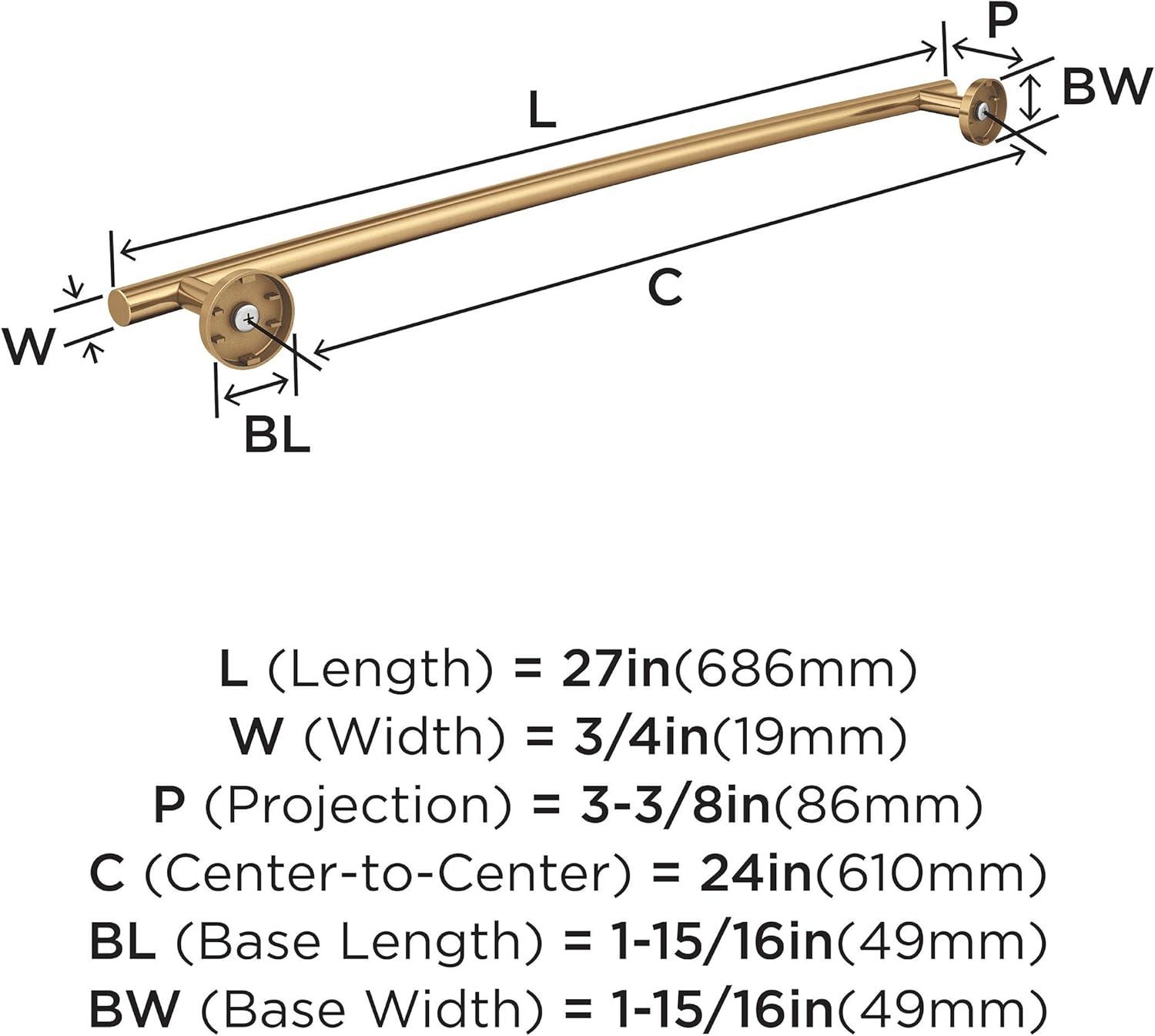 imageAmerock BH26546MB Matte Black Towel Bar 9 in 229 mm Towel Rack Arrondi Bathroom Towel Holder Bathroom Hardware Bath AccessoriesChampagne Bronze