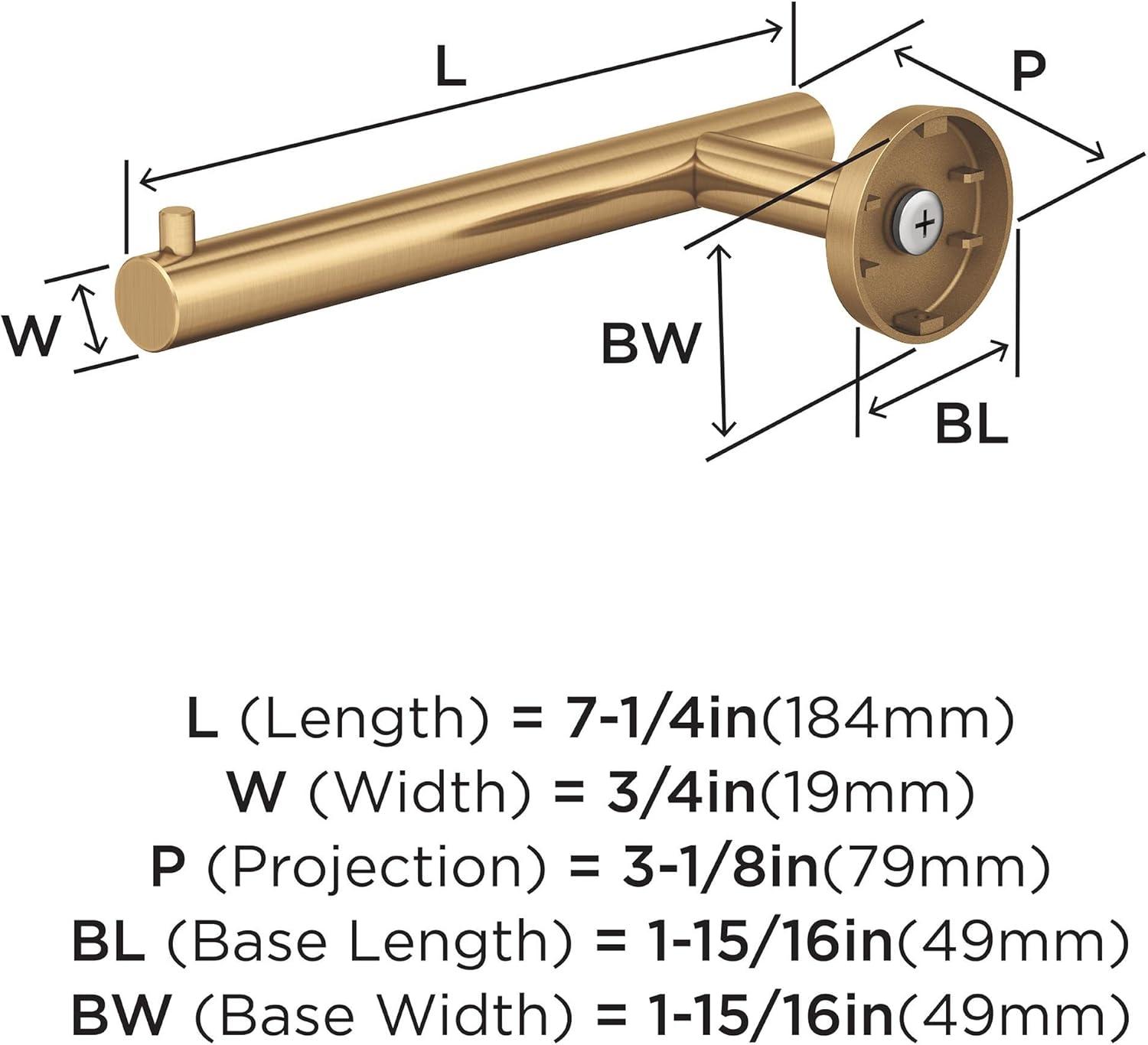 imageAmerock BH26546MB Matte Black Towel Bar 9 in 229 mm Towel Rack Arrondi Bathroom Towel Holder Bathroom Hardware Bath AccessoriesChampagne Bronze