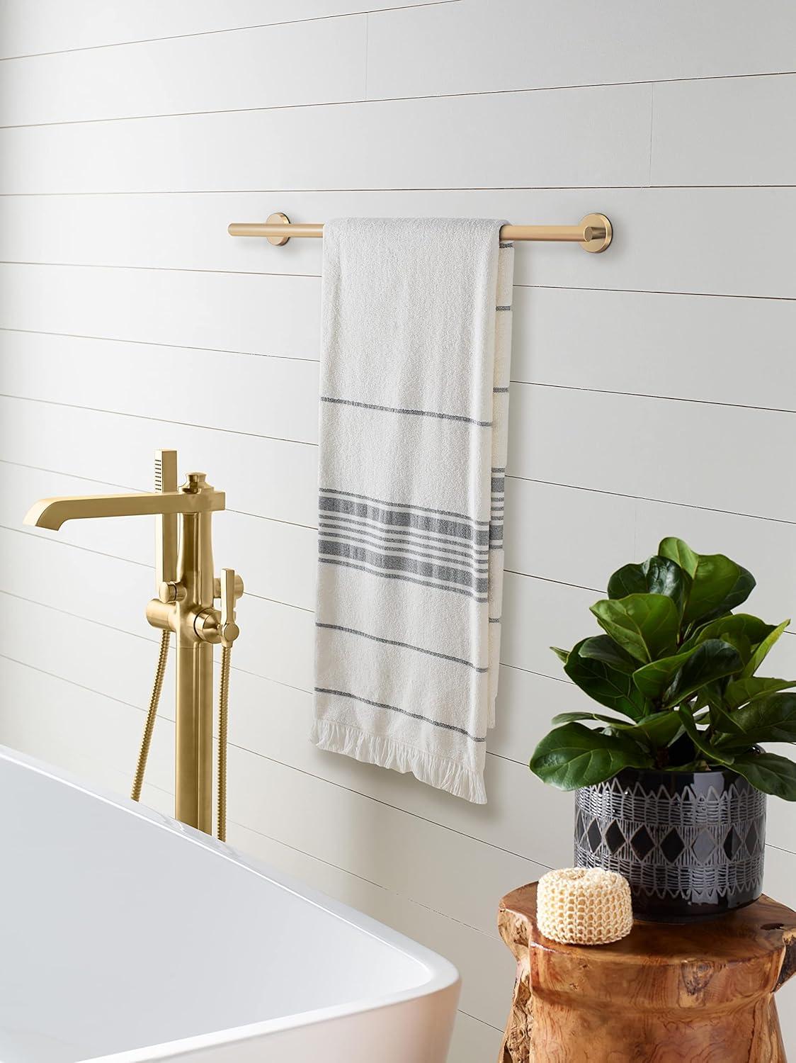 imageAmerock BH26546MB Matte Black Towel Bar 9 in 229 mm Towel Rack Arrondi Bathroom Towel Holder Bathroom Hardware Bath AccessoriesChampagne Bronze