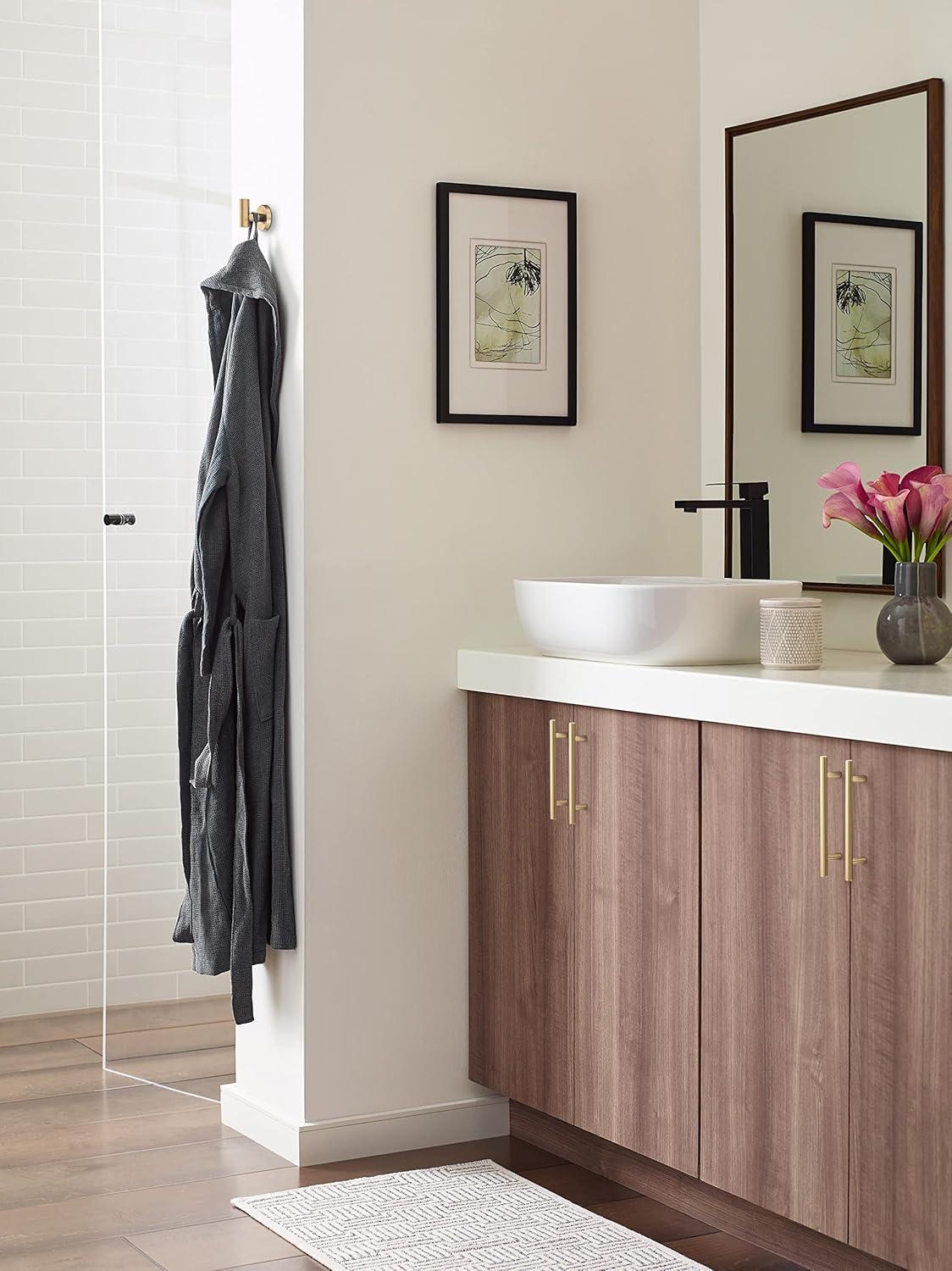 imageAmerock BH26546MB Matte Black Towel Bar 9 in 229 mm Towel Rack Arrondi Bathroom Towel Holder Bathroom Hardware Bath AccessoriesChampagne Bronze