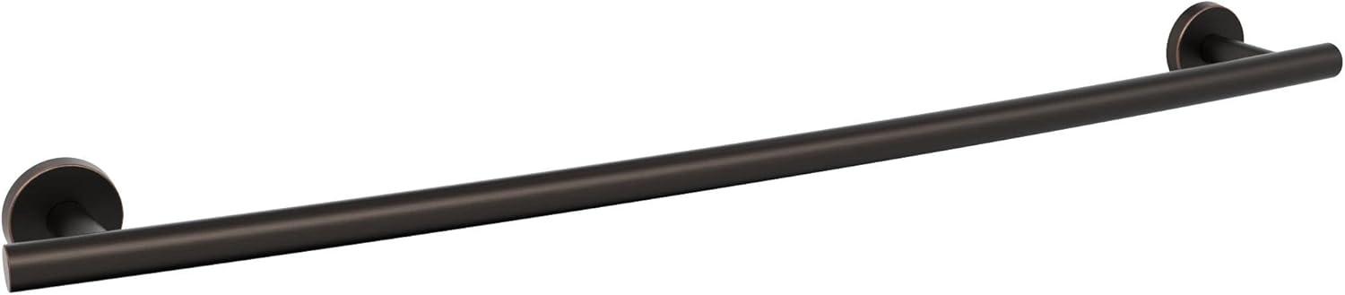 imageAmerock BH26546MB Matte Black Towel Bar 9 in 229 mm Towel Rack Arrondi Bathroom Towel Holder Bathroom Hardware Bath AccessoriesOil Rubbed Bronze