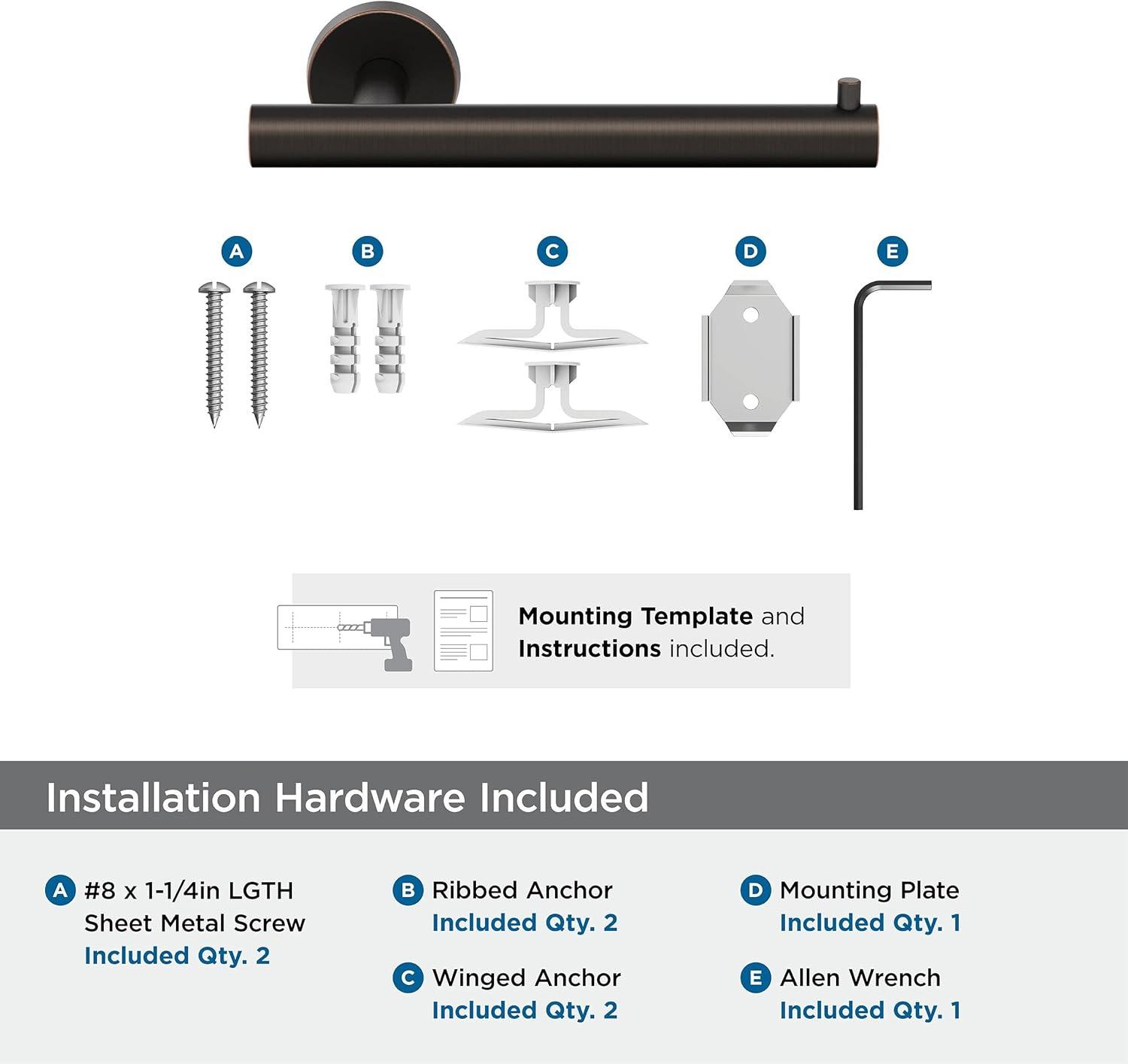 imageAmerock BH26546MB Matte Black Towel Bar 9 in 229 mm Towel Rack Arrondi Bathroom Towel Holder Bathroom Hardware Bath AccessoriesOil Rubbed Bronze