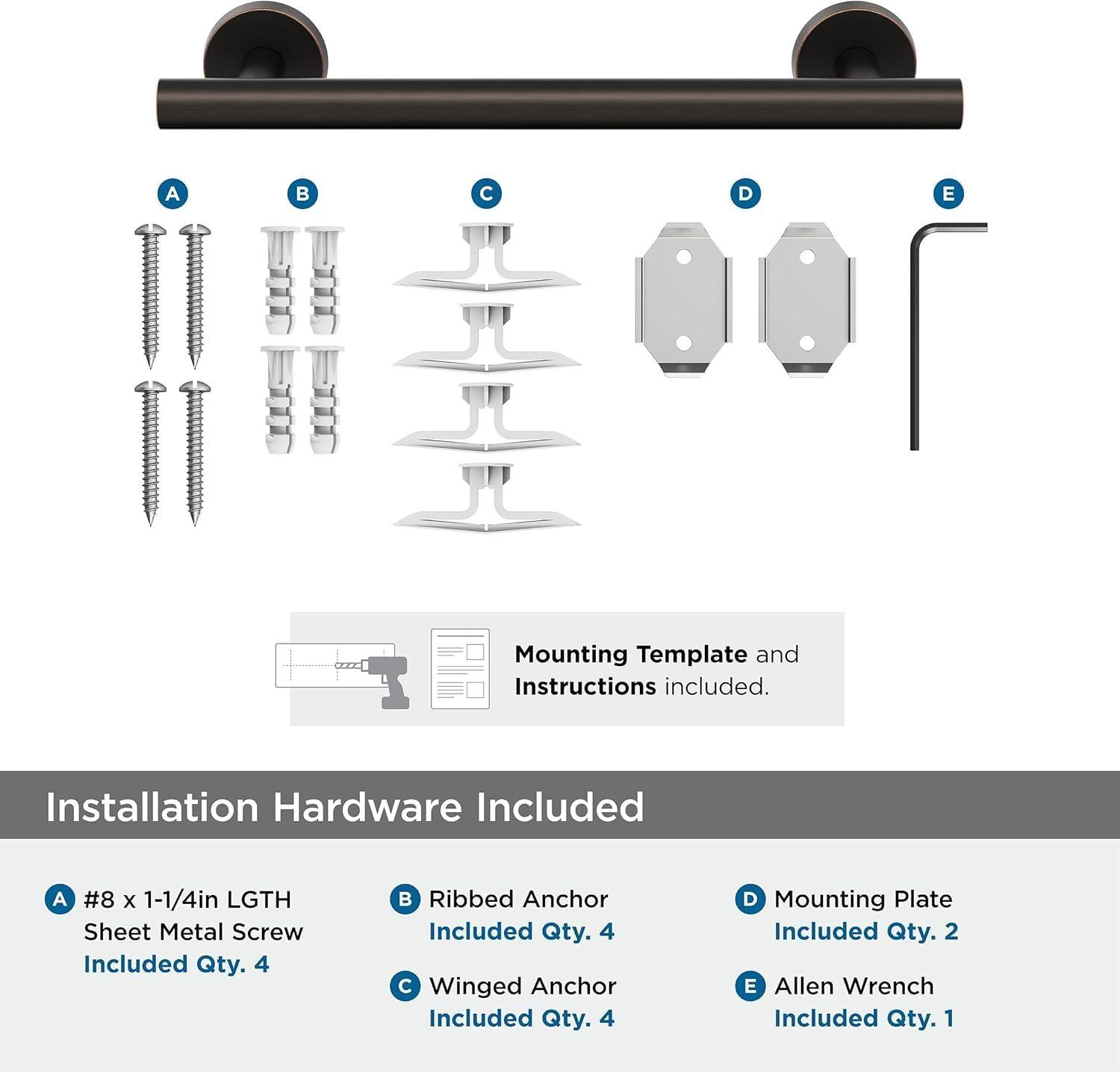 imageAmerock BH26546MB Matte Black Towel Bar 9 in 229 mm Towel Rack Arrondi Bathroom Towel Holder Bathroom Hardware Bath AccessoriesOil Rubbed Bronze