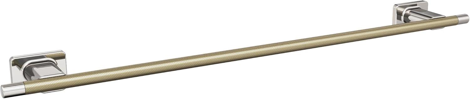 imageAmerock BH26615PNSS Polished NickelStainless Steel Towel Bar 24 in 610 mm Towel Rack Esquire Bathroom Towel Holder Bathroom Hardware Bath AccessoriesPolished NickelGolden Champagne