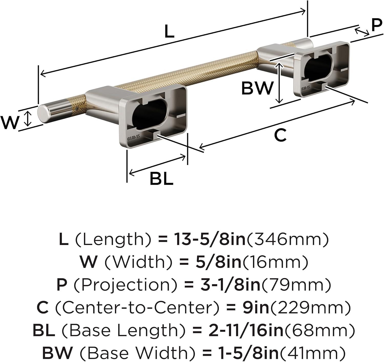 imageAmerock BH26615PNSS Polished NickelStainless Steel Towel Bar 24 in 610 mm Towel Rack Esquire Bathroom Towel Holder Bathroom Hardware Bath AccessoriesPolished NickelGolden Champagne