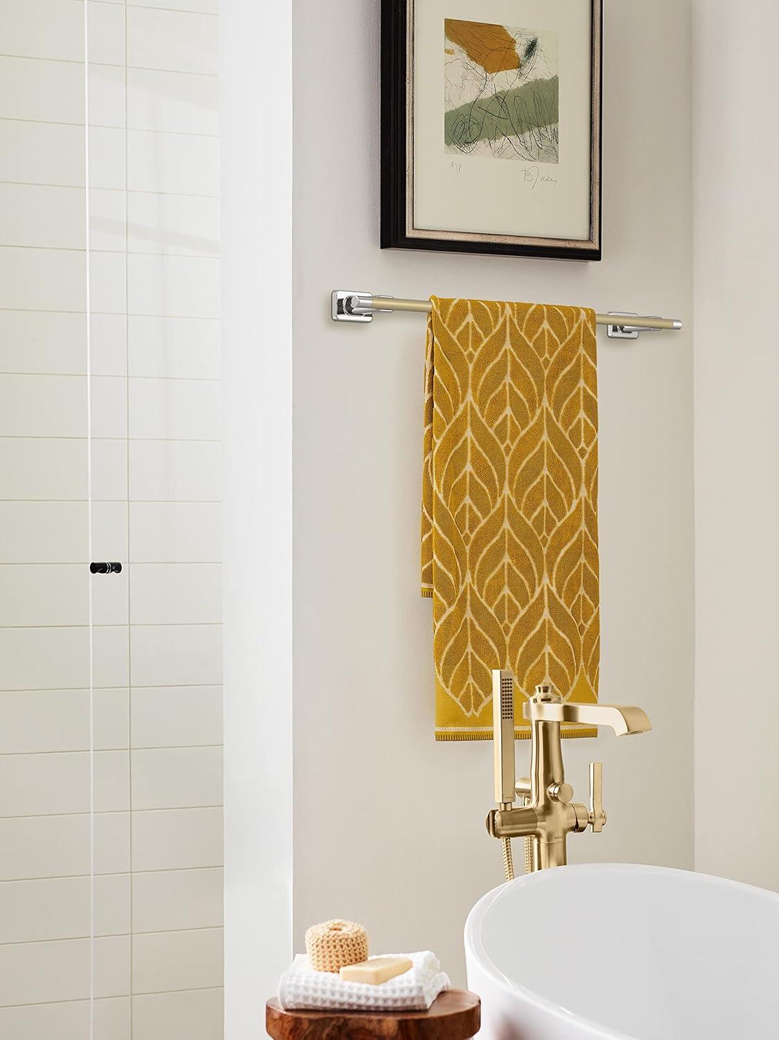 imageAmerock BH26615PNSS Polished NickelStainless Steel Towel Bar 24 in 610 mm Towel Rack Esquire Bathroom Towel Holder Bathroom Hardware Bath AccessoriesPolished NickelGolden Champagne