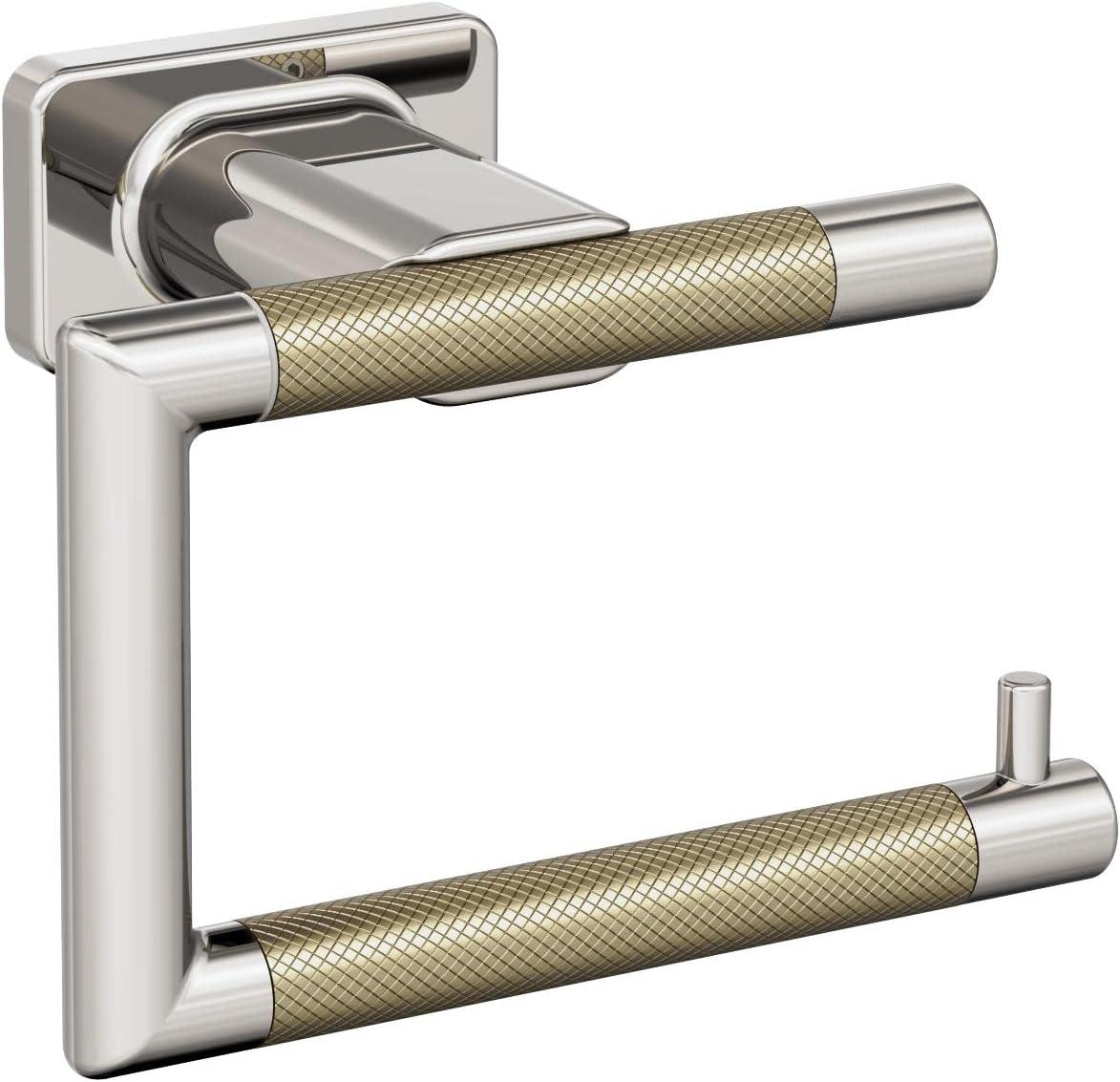 imageAmerock BH26615PNSS Polished NickelStainless Steel Towel Bar 24 in 610 mm Towel Rack Esquire Bathroom Towel Holder Bathroom Hardware Bath AccessoriesPolished NickelGolden Champagne