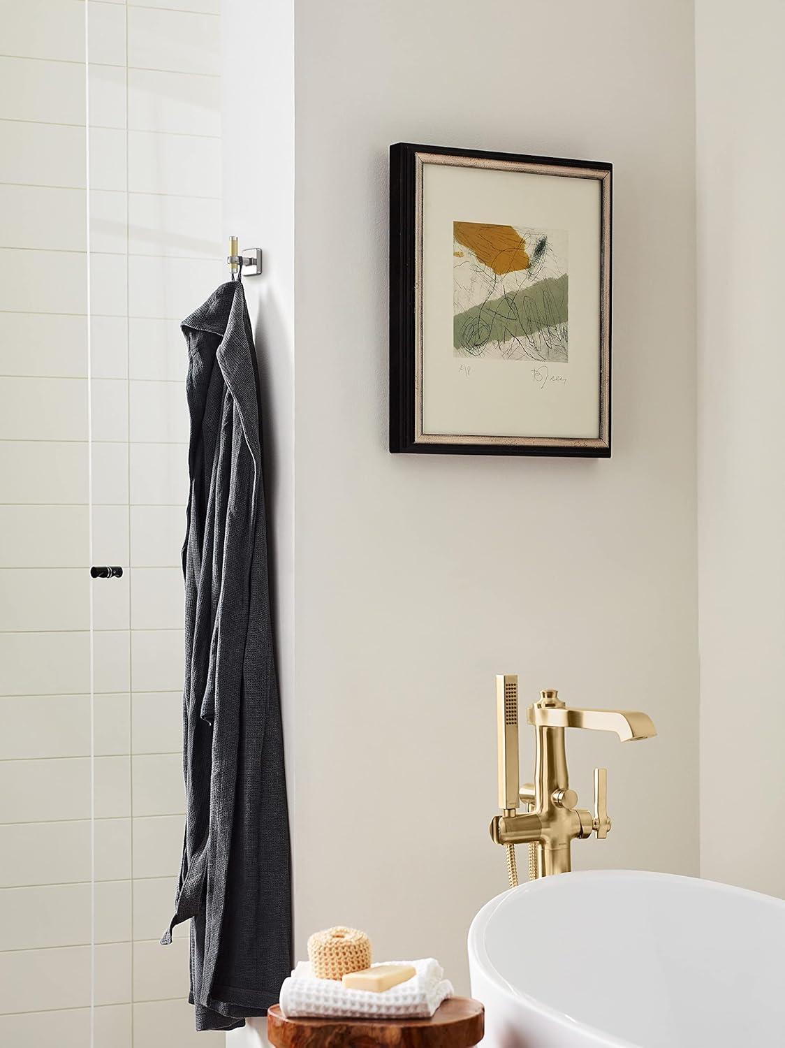 imageAmerock BH26615PNSS Polished NickelStainless Steel Towel Bar 24 in 610 mm Towel Rack Esquire Bathroom Towel Holder Bathroom Hardware Bath AccessoriesPolished NickelGolden Champagne