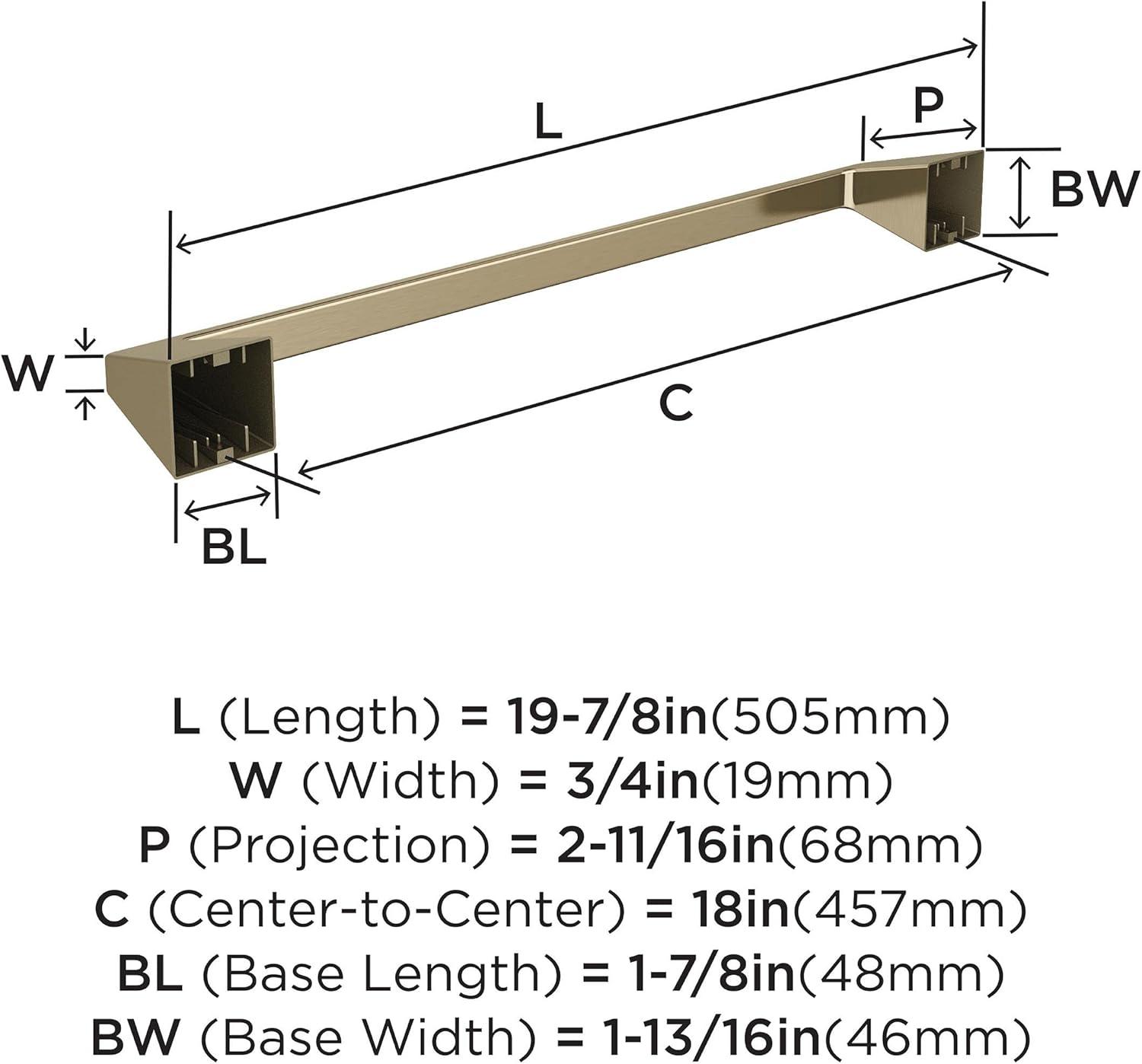 imageAmerock BH36003CZ Champagne Bronze Towel Bar 18 in 457 mm Towel Rack Blackrock Bathroom Towel Holder Bathroom Hardware Bath AccessoriesGolden Champagne