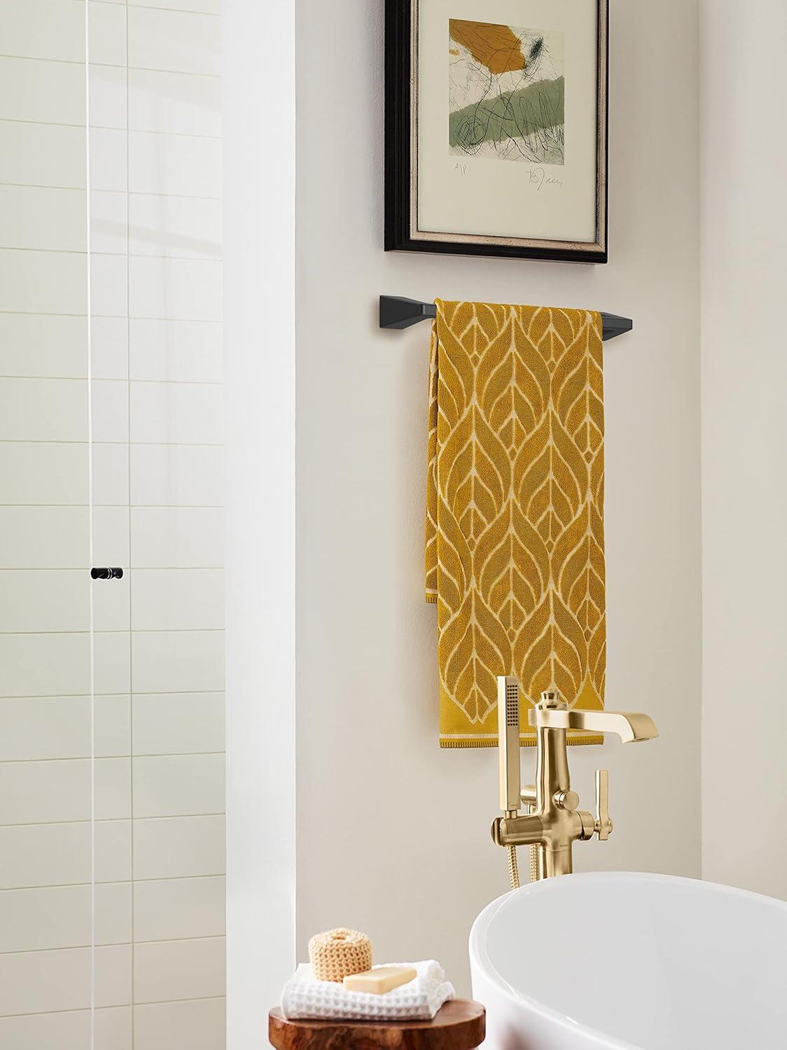 imageAmerock BH36003CZ Champagne Bronze Towel Bar 18 in 457 mm Towel Rack Blackrock Bathroom Towel Holder Bathroom Hardware Bath AccessoriesMatte Black