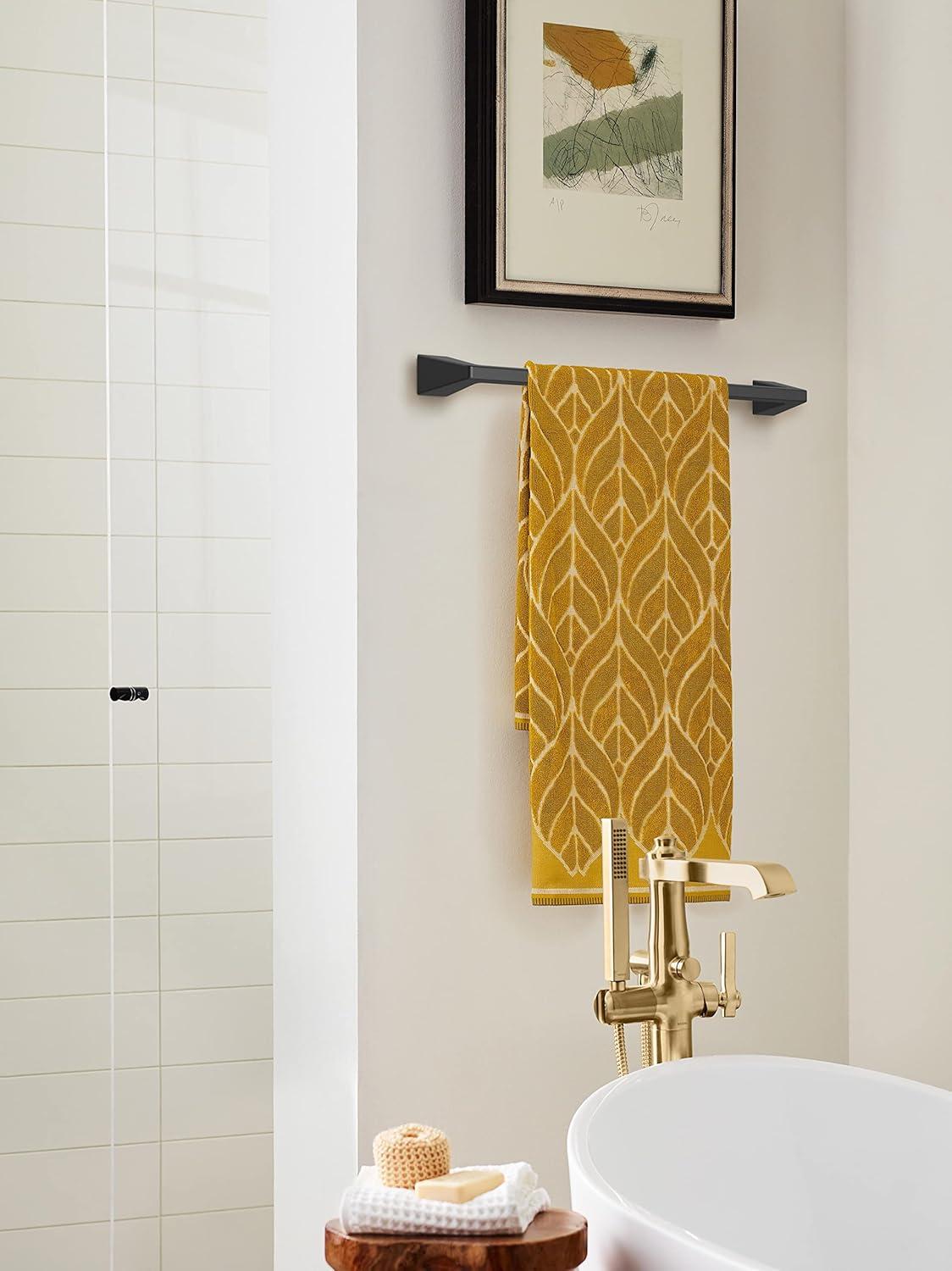 imageAmerock BH36003CZ Champagne Bronze Towel Bar 18 in 457 mm Towel Rack Blackrock Bathroom Towel Holder Bathroom Hardware Bath AccessoriesMatte Black