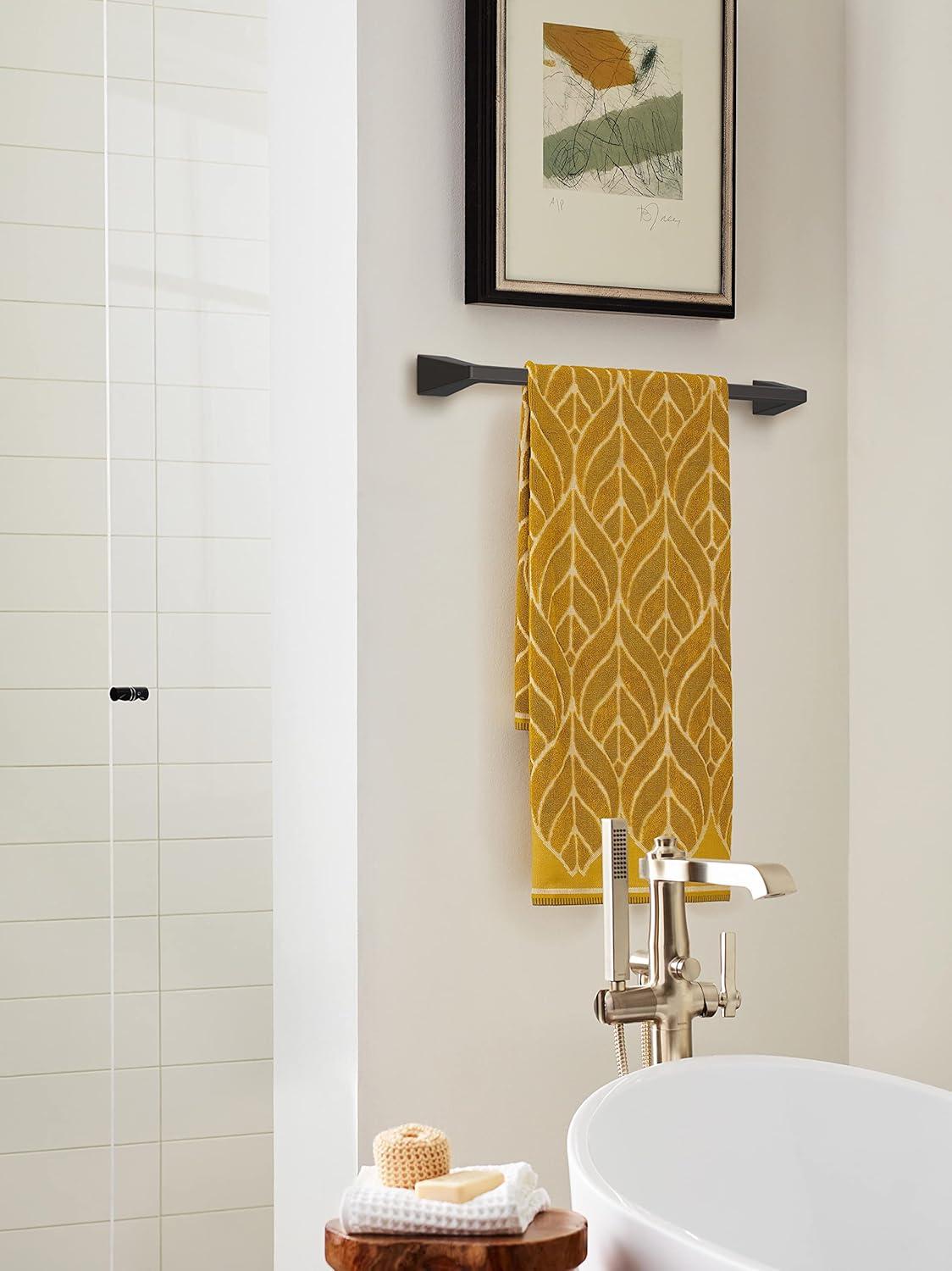 imageAmerock BH36003CZ Champagne Bronze Towel Bar 18 in 457 mm Towel Rack Blackrock Bathroom Towel Holder Bathroom Hardware Bath AccessoriesOil Rubbed Bronze