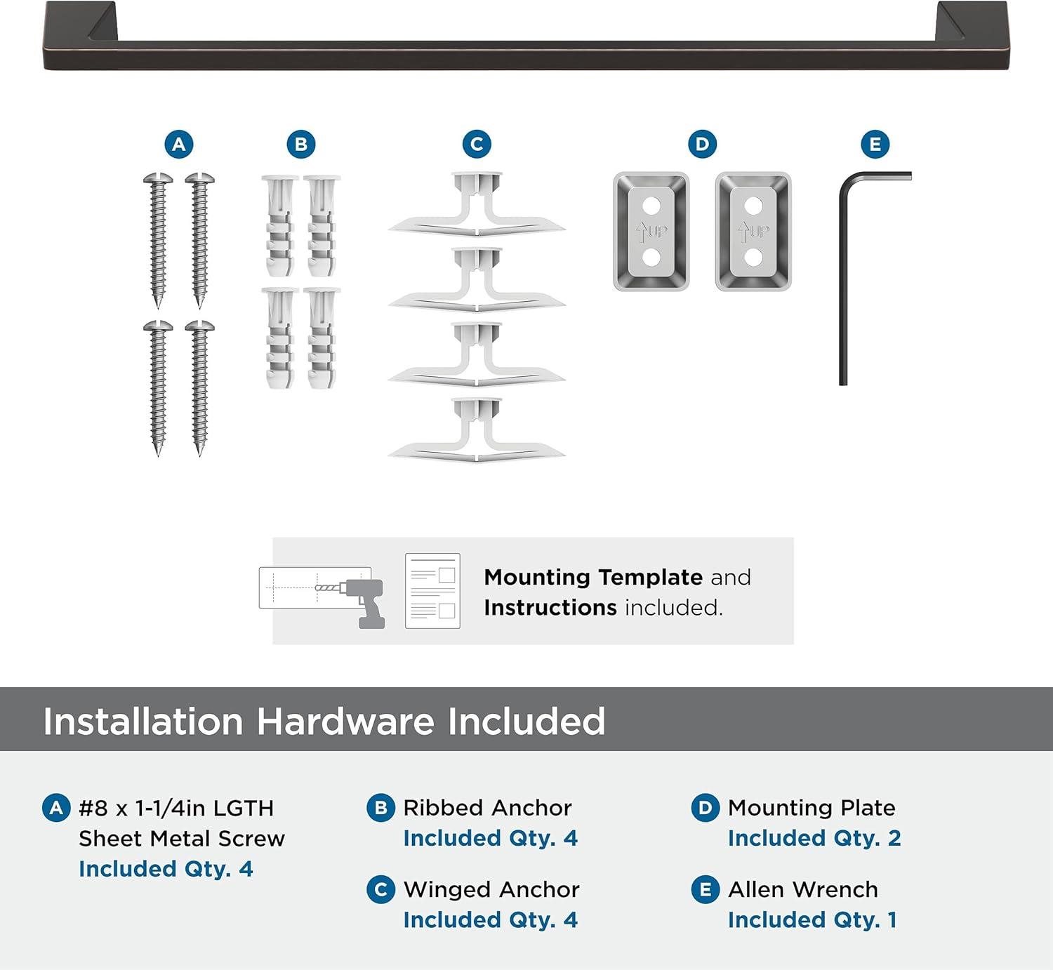 imageAmerock BH36003CZ Champagne Bronze Towel Bar 18 in 457 mm Towel Rack Blackrock Bathroom Towel Holder Bathroom Hardware Bath AccessoriesOil Rubbed Bronze