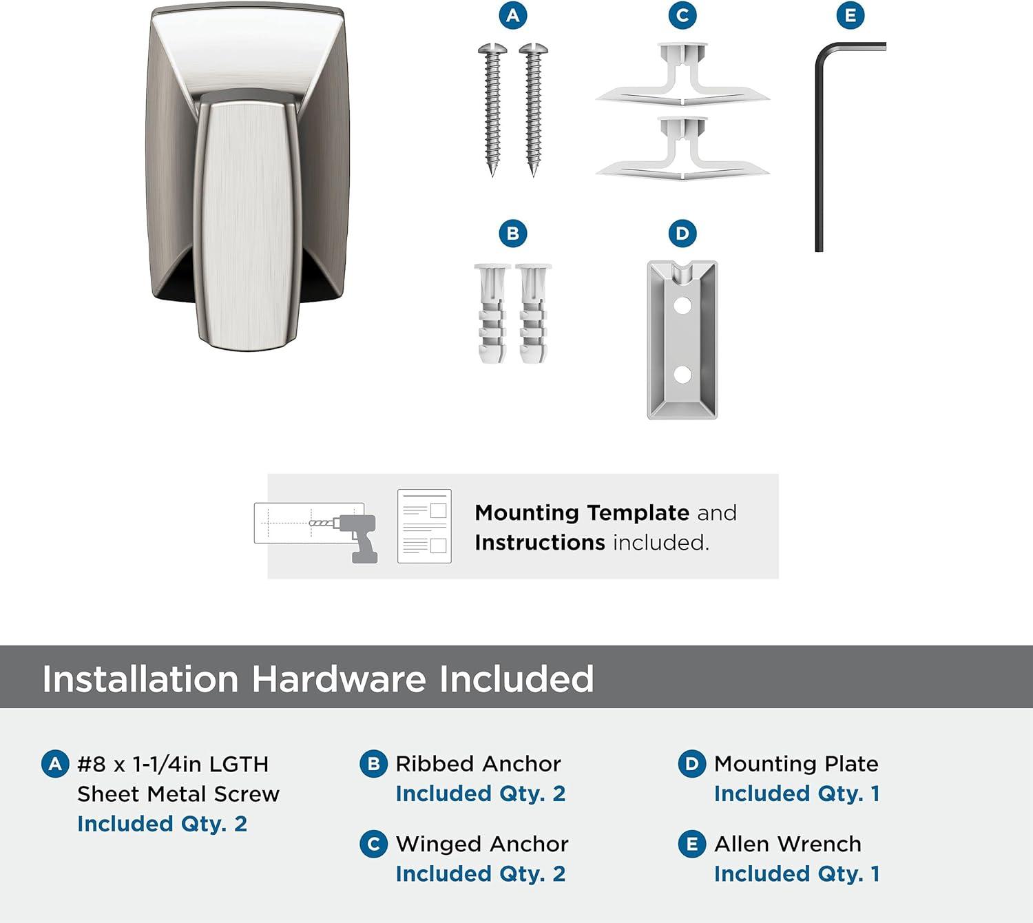 imageAmerock BH3601426 Chrome Towel Bar 24 in 610 mm Towel Rack Highland Ridge Bathroom Towel Holder Bathroom Hardware Bath AccessoriesBrushed Nickel