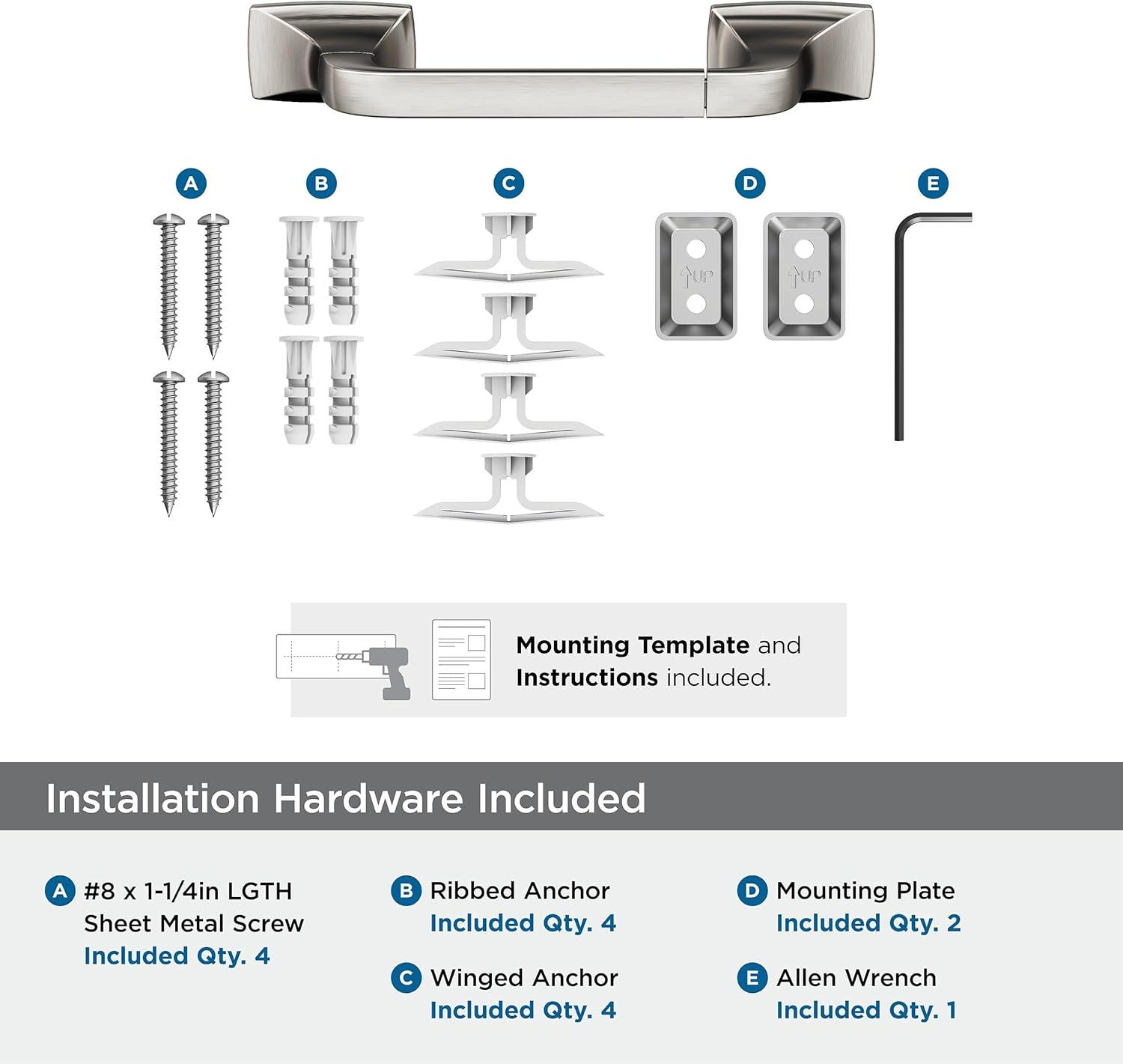 imageAmerock BH3601426 Chrome Towel Bar 24 in 610 mm Towel Rack Highland Ridge Bathroom Towel Holder Bathroom Hardware Bath AccessoriesBrushed Nickel