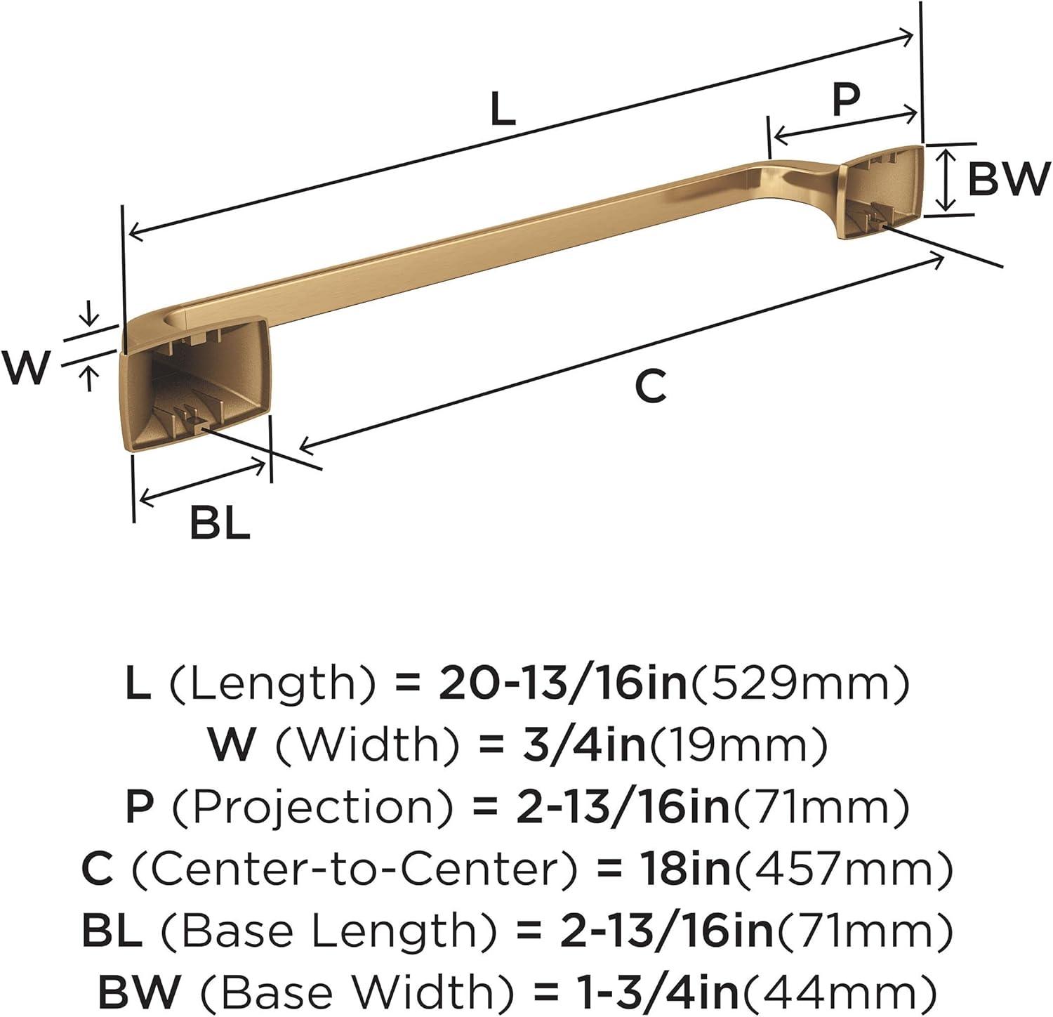 imageAmerock BH3601426 Chrome Towel Bar 24 in 610 mm Towel Rack Highland Ridge Bathroom Towel Holder Bathroom Hardware Bath AccessoriesChampagne Bronze