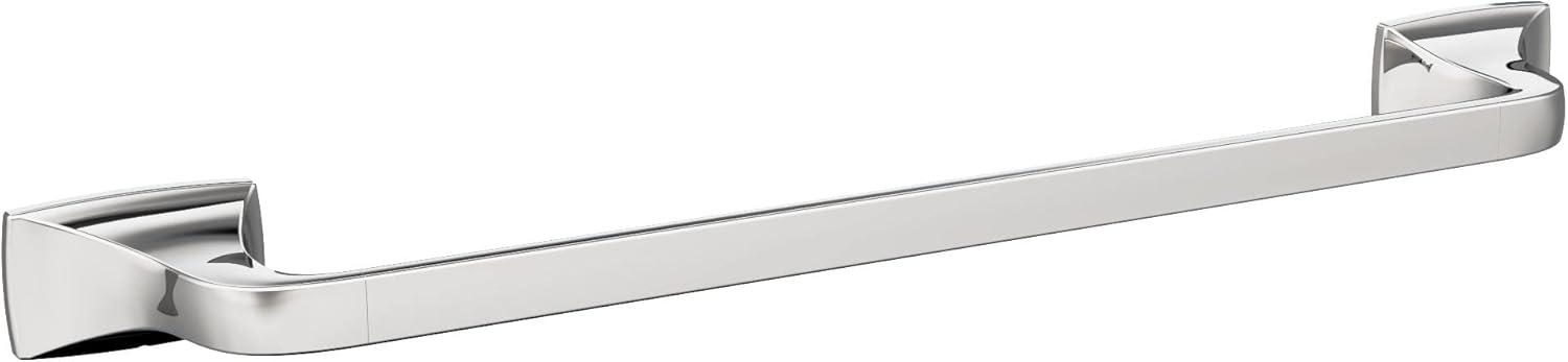 imageAmerock BH3601426 Chrome Towel Bar 24 in 610 mm Towel Rack Highland Ridge Bathroom Towel Holder Bathroom Hardware Bath AccessoriesChrome