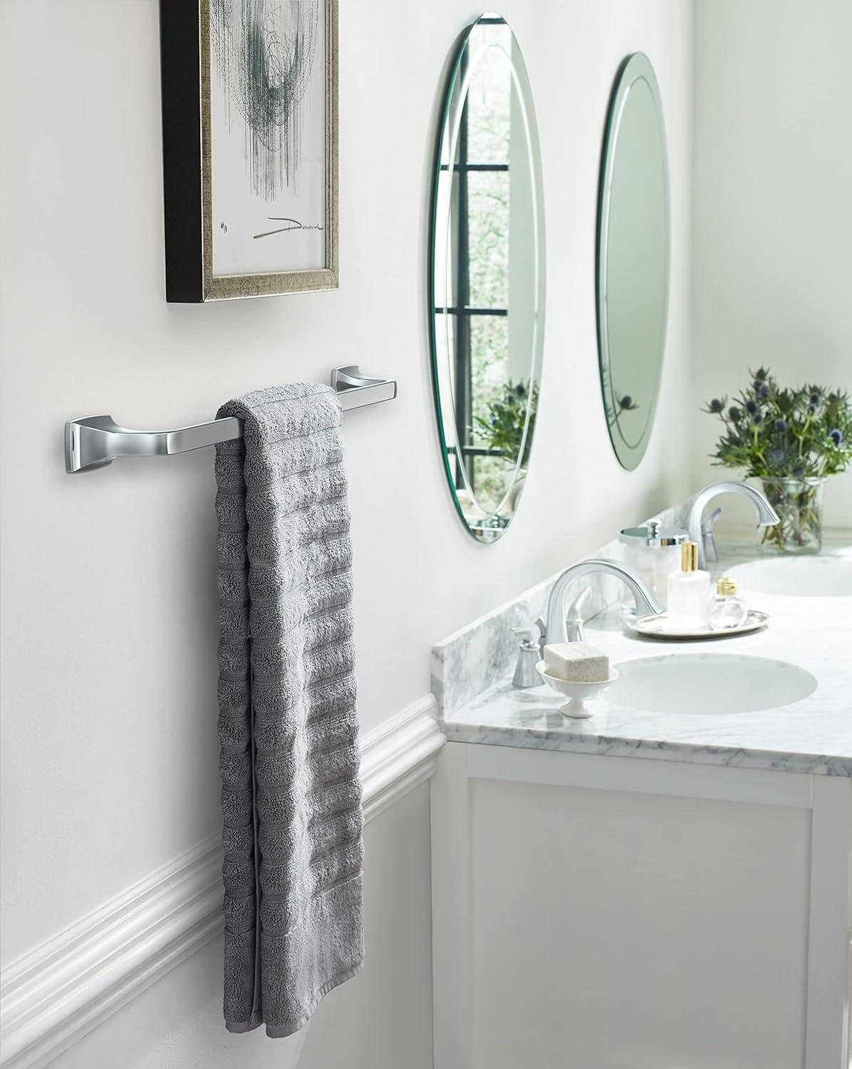imageAmerock BH3601426 Chrome Towel Bar 24 in 610 mm Towel Rack Highland Ridge Bathroom Towel Holder Bathroom Hardware Bath AccessoriesChrome