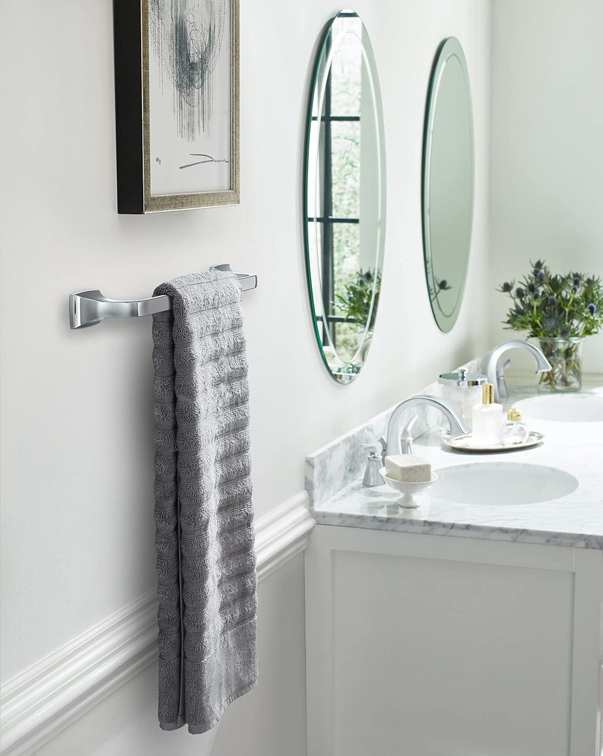 imageAmerock BH3601426 Chrome Towel Bar 24 in 610 mm Towel Rack Highland Ridge Bathroom Towel Holder Bathroom Hardware Bath AccessoriesChrome